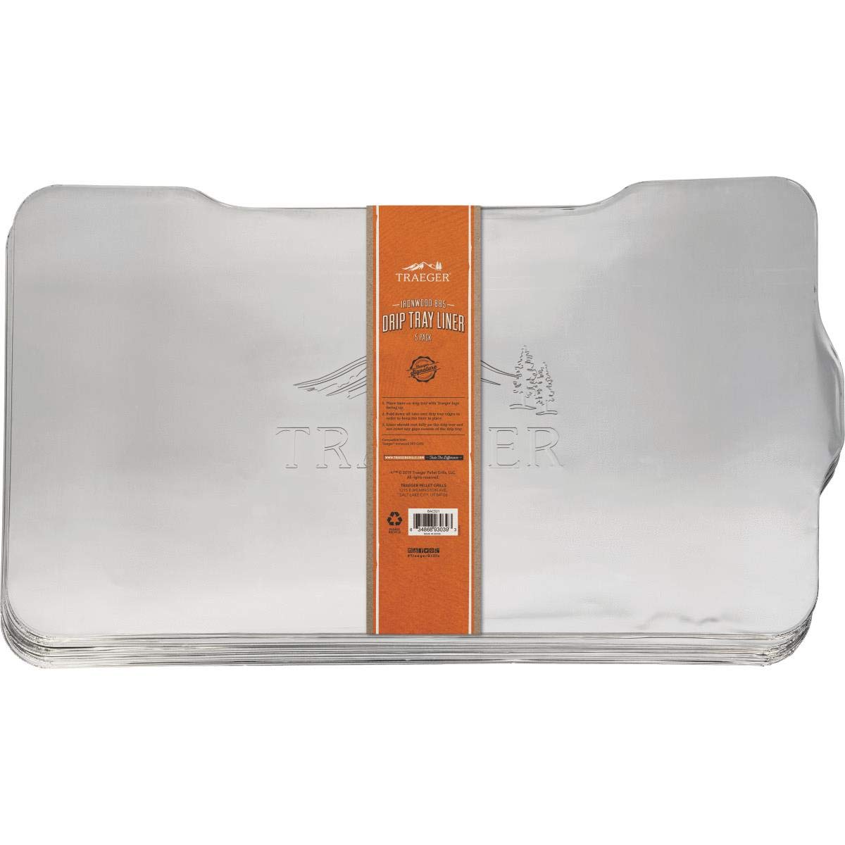 Traeger Grills BAC521 Ironwood 885 Drip Tray Liner Grill Accessory 5-count