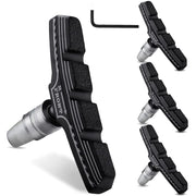 Hapleby 4PCS Premium Bike Brake Pads, Professional Mountain Bicycle V-Brake Pads, Bike Brake Blocks Kit, for Free Hex Wrench