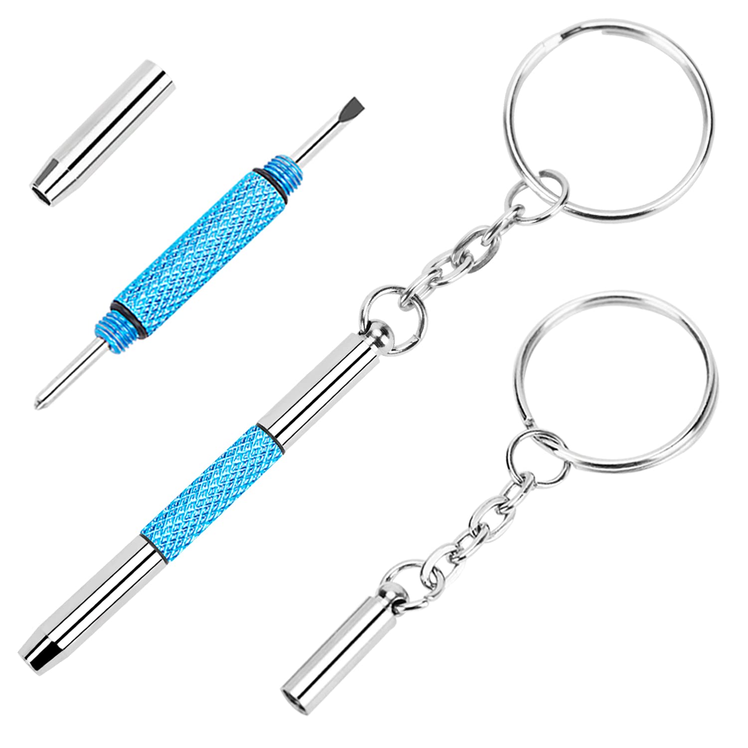 UNEAK - Eyeglass Screwdriver Repair Kit Precision 3 in 1 Mini Screwdrivers Set Keychain Glasses, Sunglasses, Sunglass, Watch, Electronics, Jewelry, Eyeglasses, Flat Head, Phillips, Hex