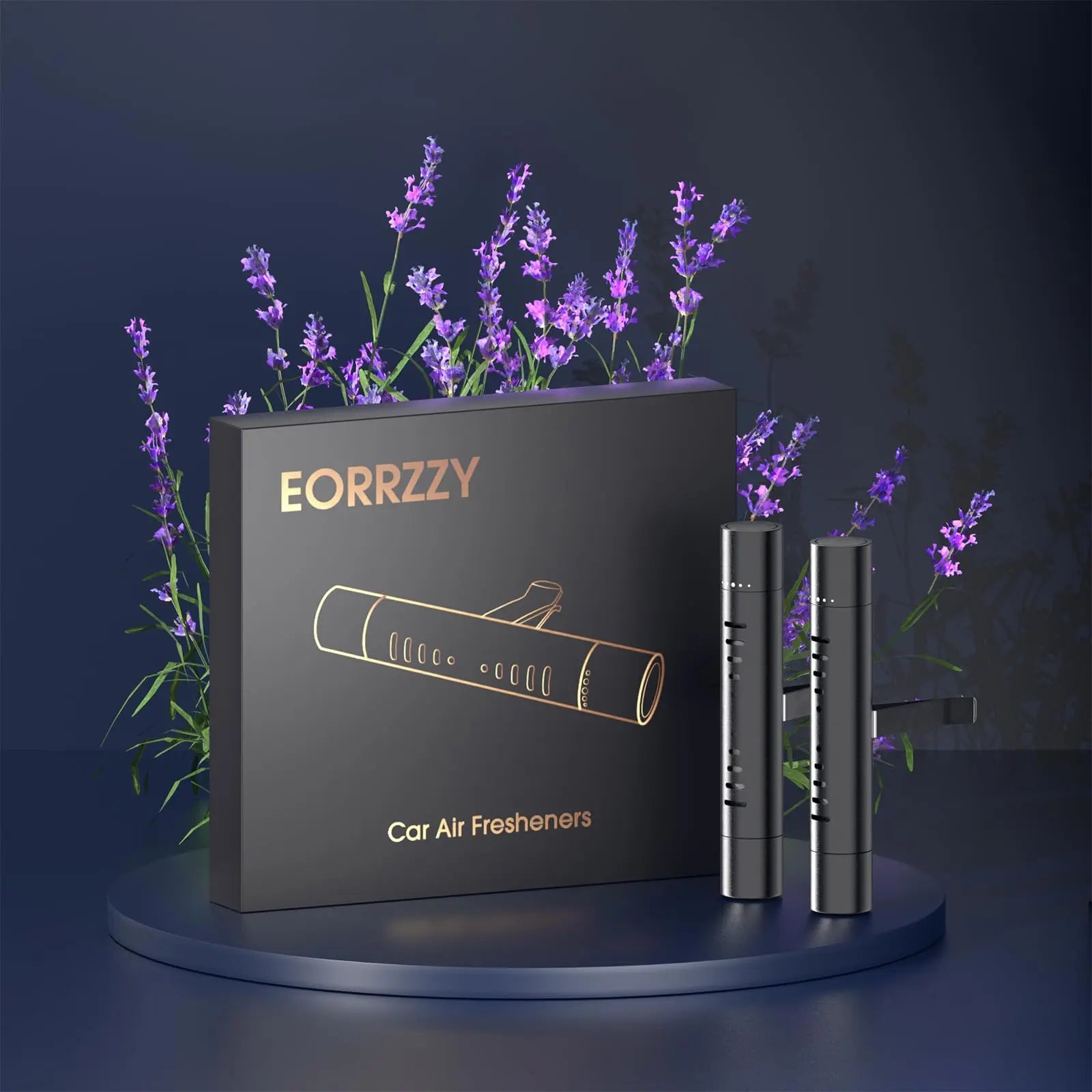 EORRZZY 2 Packs Custom Car Air Freshener Diffuser Vent Clips for Car Decoration Accessories with 12 Refill Sticks for Cars, Office, Kitchen, Bathroom, Pet Houses