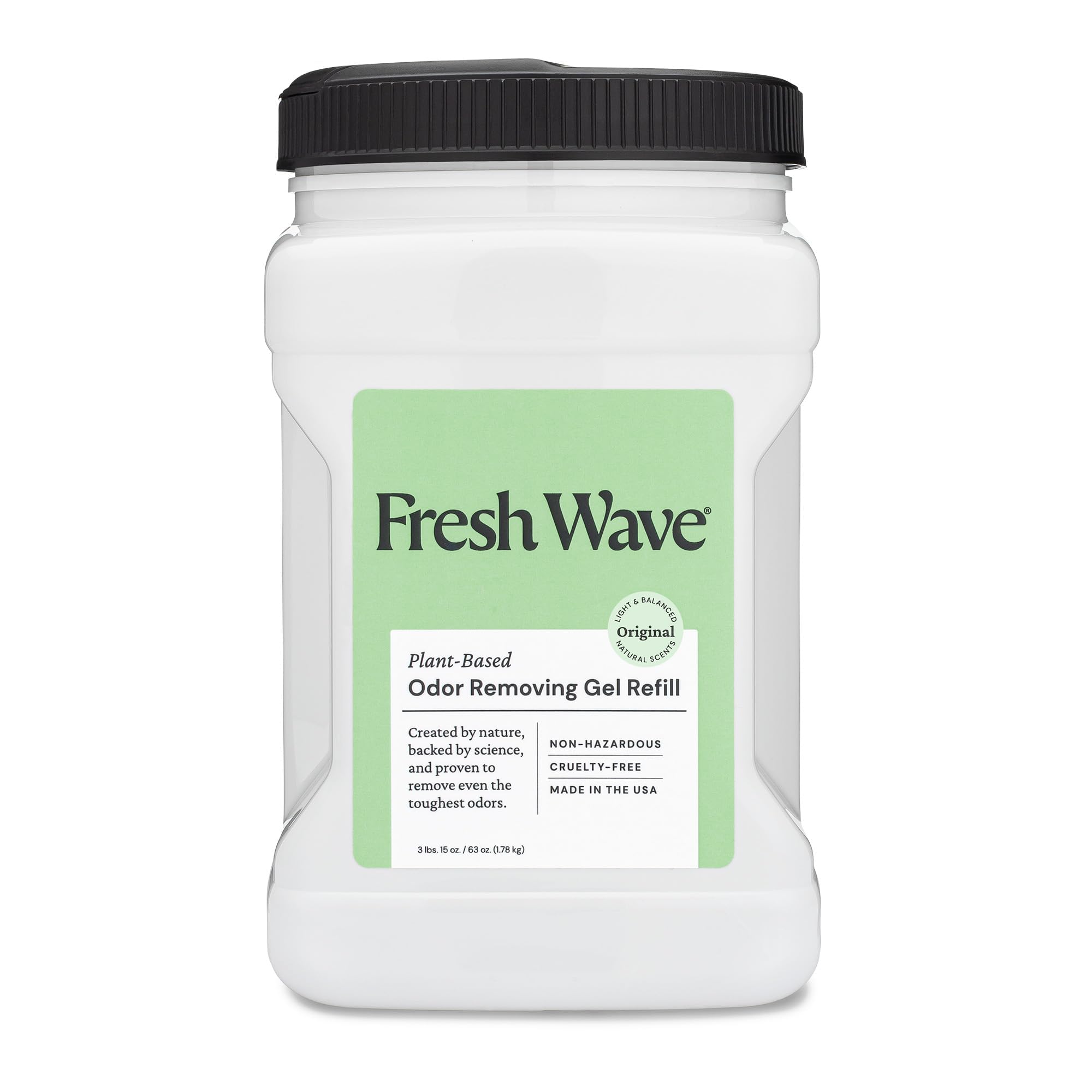 Fresh Wave Original Scent Geruchsentfernendes Gel Nachfüllpackung, 1,78 kg | Sicherer Geruchsabsorber für Zuhause, Kochen, Müll und Haustierbereiche | Natürlicher Geruchsentferner auf Pflanzenbasis