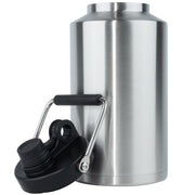 Kerilyn Insulated Gallon Jug with Handle, One Gallon, 128oz Stainless Steel, Large Double Vacuum Water Bottle for Hot & Cold Drinks, Wide Mouth, Sweat Proof, Great for Travel, Camping, Stainless