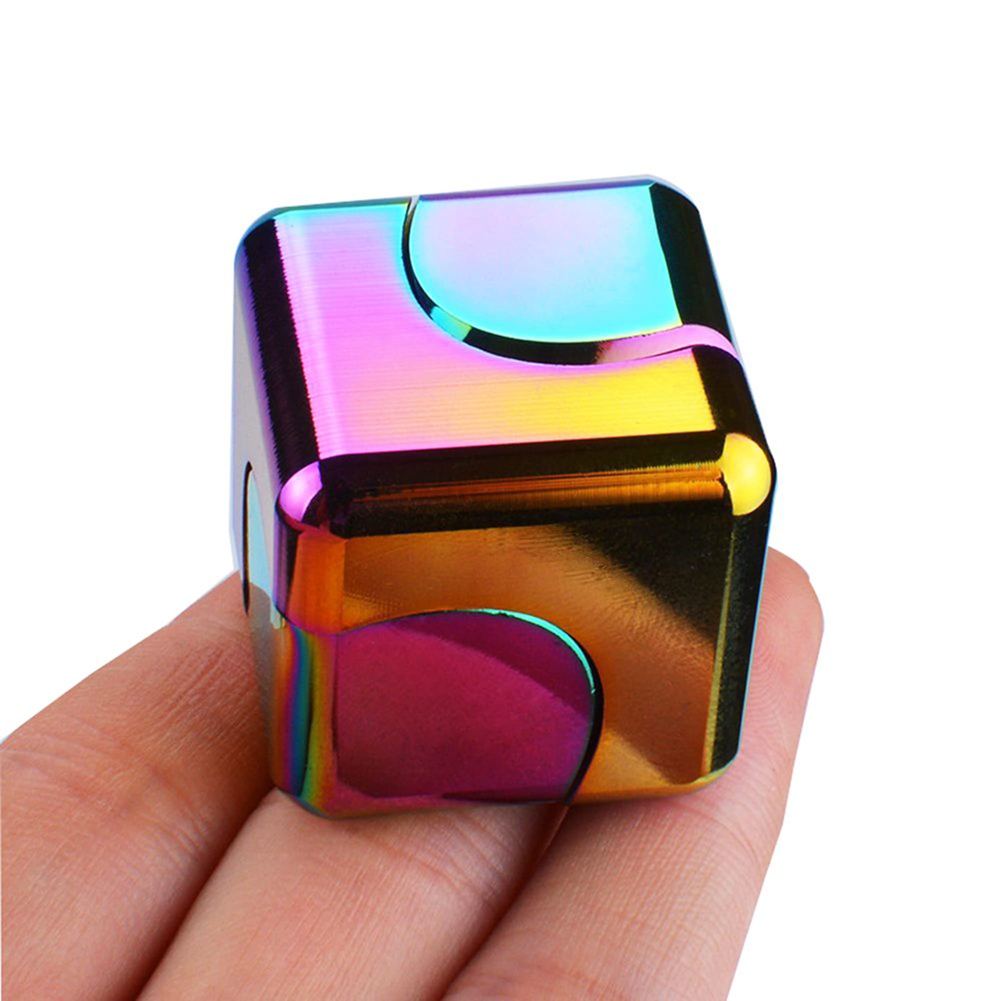 Fidget Spinner Spielwürfel für Erwachsene, Osterkorb-Füller für Teenager, coole Dinge aus Metall, Schreibtisch-Gadgets, Bürosspielzeug, kleines Angst-Figet-Sensorisches Spielzeug, ADHS-Hilfsmittel, Fingears Figet Stress Valentinsgeschenk für Jungen