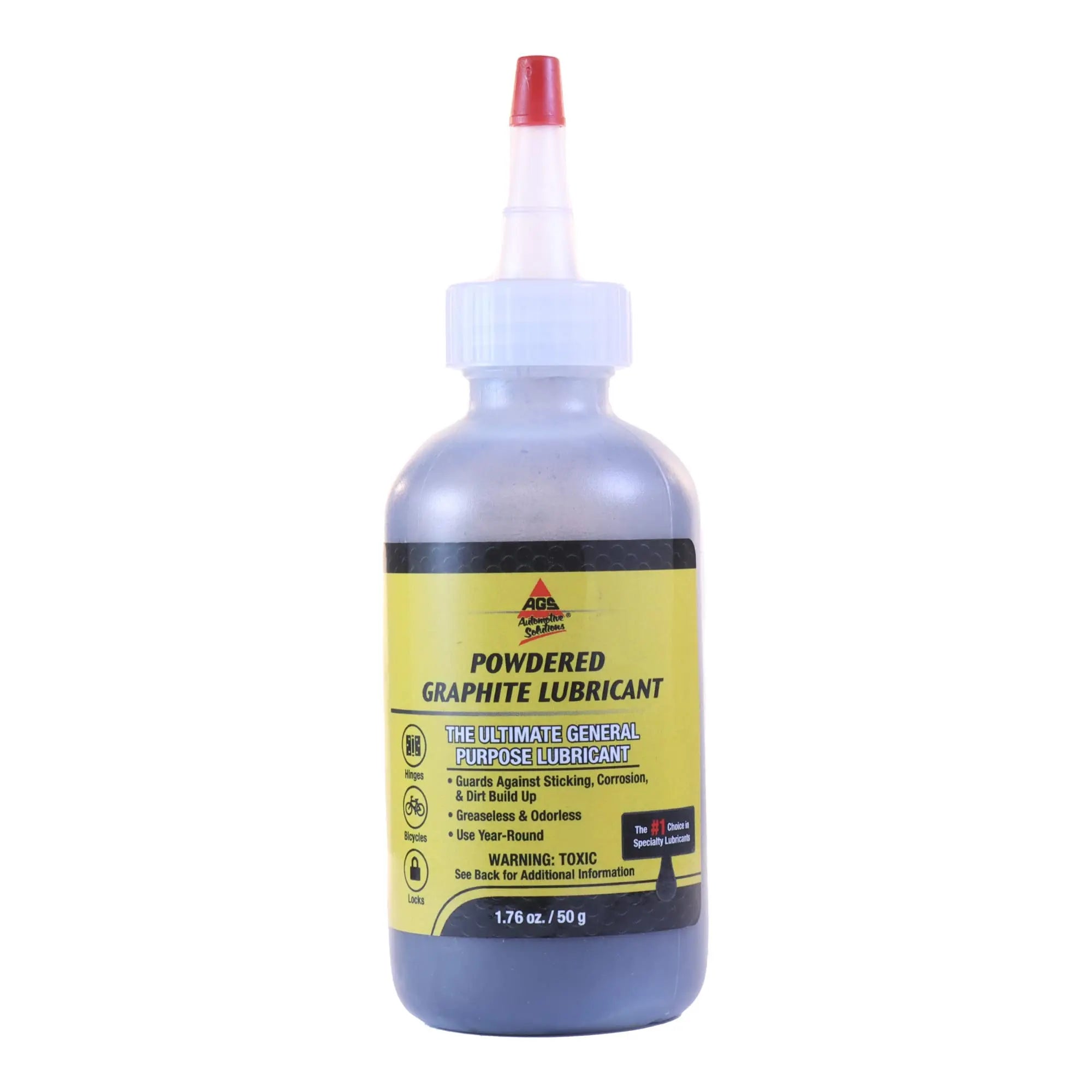 AGS Company MR. ZIP Extra Fine Dry Graphite Lubricants Bottle 2oz., Advanced Dry Film Lubricant, Robust Home Improvement Aid, Diminish Friction and Midigate Wear