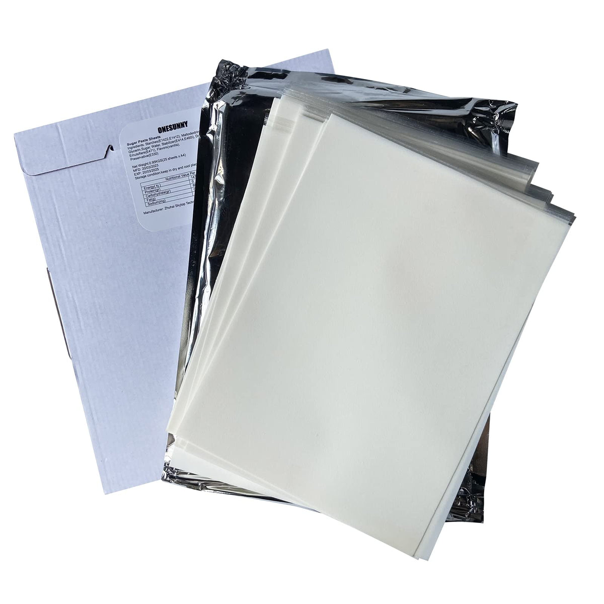 ONESUNNY A4 Größe 25 Blatt Zuckerbilder Esspapier Icingpapier für Tortendekoration 29,7 cm * 21 cm Tortendekorationswerkzeuge
