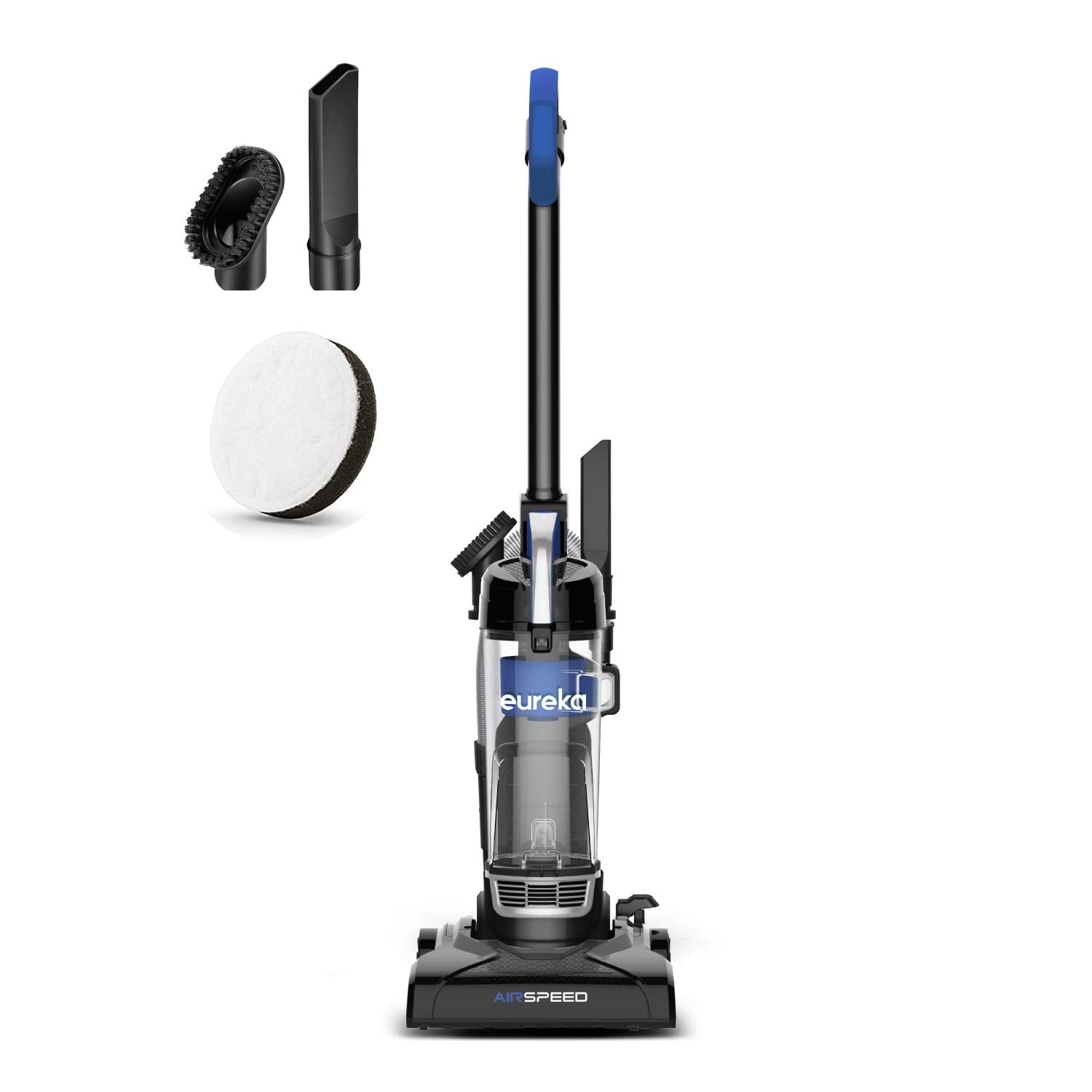 Eureka NEU10AE5 Leistungsstarker beutelloser aufrechter Staubsauger für Teppich und Boden, AirSpeed ultraleichter Staubsauger, inkl. Ersatzfilter, Blau