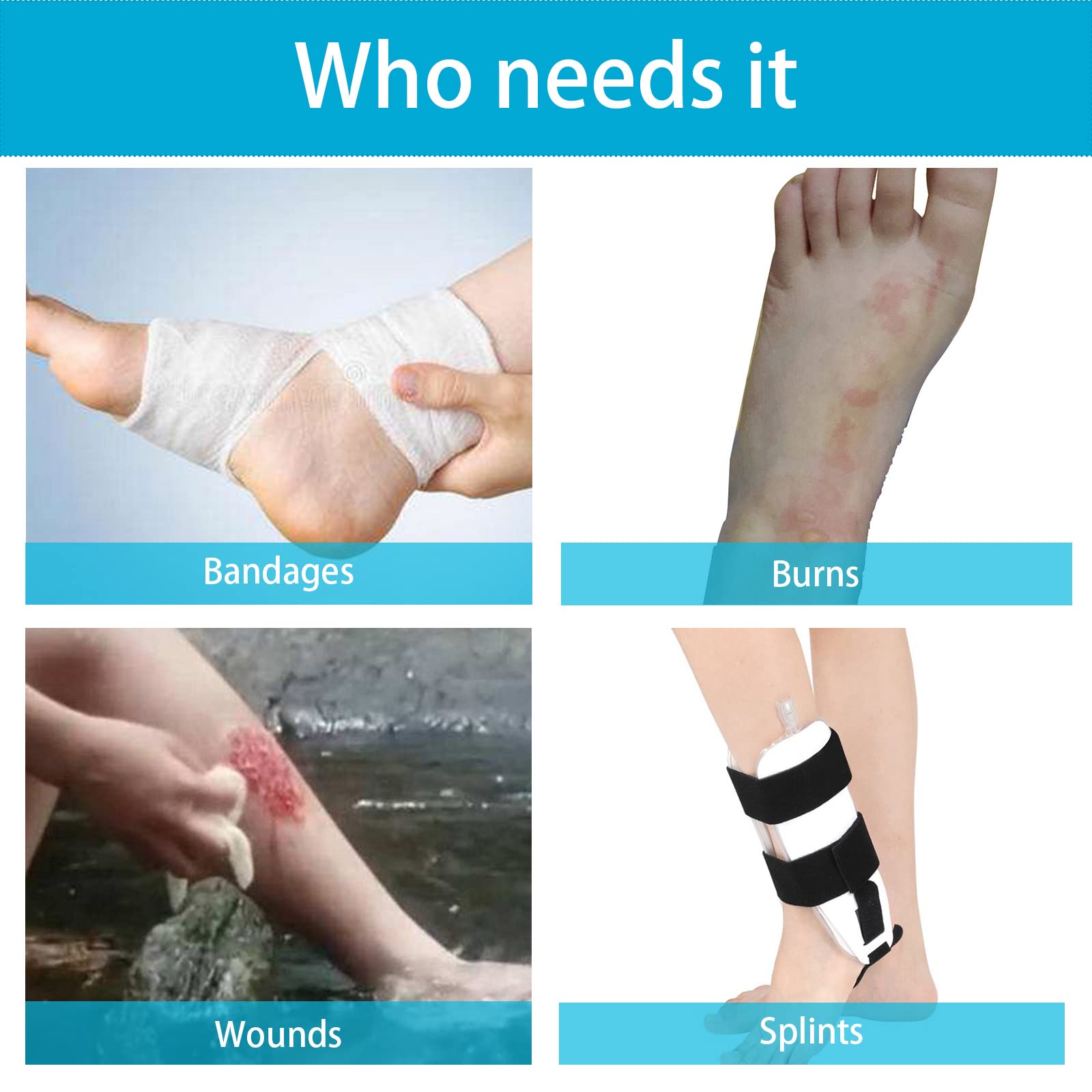 Tideshake - 100% Waterproof Leg Cast Cover for Showering, Reusable Adult Short Leg Cast Protector, Cast Covers for Shower Leg, Cast Bag for Shower, Cast Cover for Showering Foot