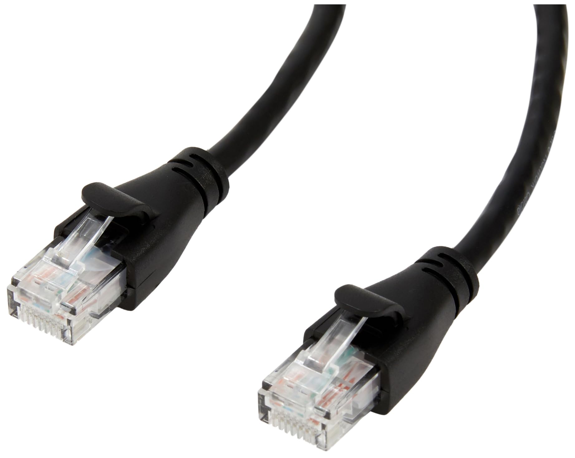 Amazon Basics RJ45 Cat-6 Ethernet Patch Cable, 1Gpbs Transfer Speed, Gold-Plated Connectors, 50 Foot for PC, TV, Tablet, Router, Printer, Black
