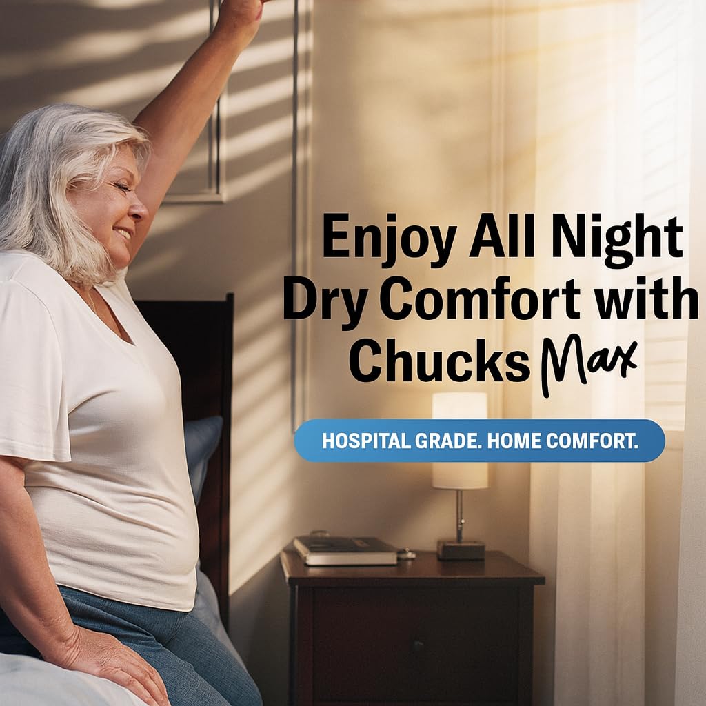 Curera Chucks MAX Hospital Bed Pads Disposable Adult 36 x 36 Breathable Incontinence Pads - XXX-Large Pee Pads for Adults - Heavy Duty Absorbency Underpads - 400 Lbs. Patient Repositioning [20 Count]