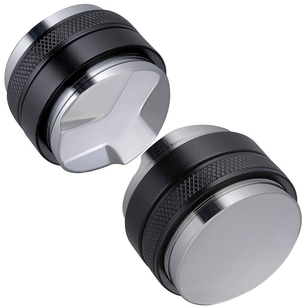 MATOW 53mm Coffee Distributor and Tamper, Dual Head Coffee Leveler Compatible with Breville 54mm Portafilter, Adjustable Depth- Professional Espresso Hand Tampers