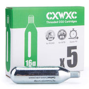 16g/25g Threaded CO2 Cartridges for Bike Tires - Cartridge for CO2 Inflator with Threaded Connection, CO2 Pump for Road and Mountain Bikes