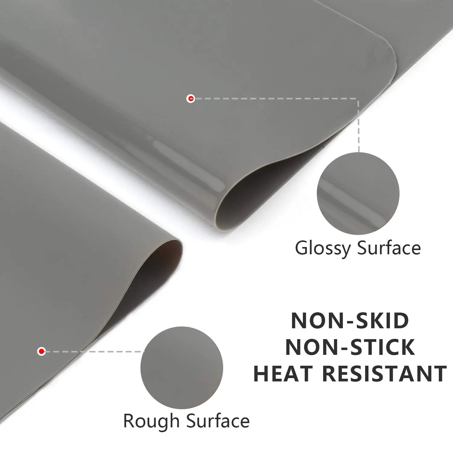 Gartful 3Pack Silicone Sheet for Crafts, Resin Jewelry Casting Molds Mat, Food Grade Silicone Placemat, Multipurpose Table Protector, Nonstick Nonskid Heat-Resistant, Black&Gray&Beige (15.7x11.8inch)