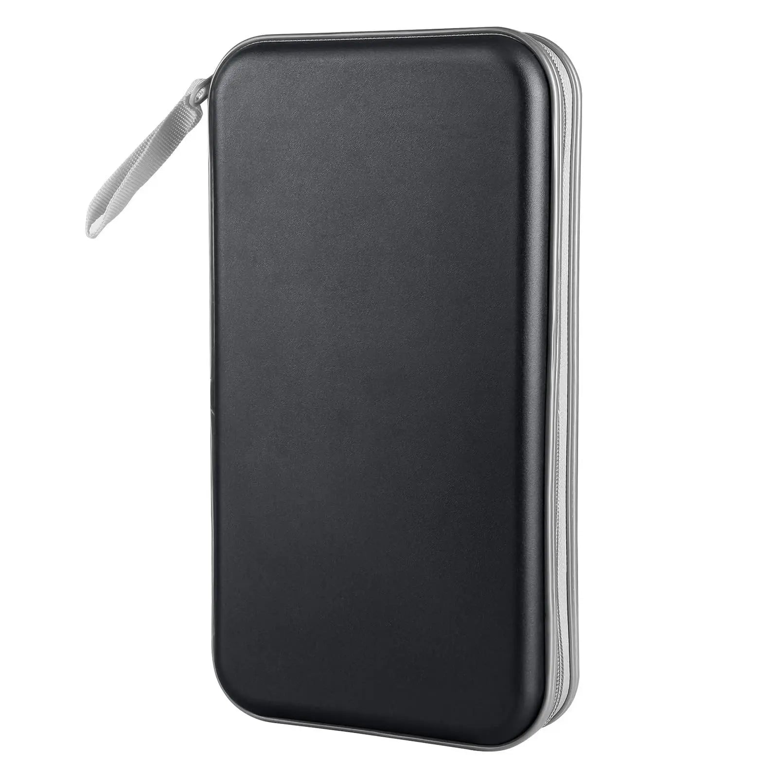 Siveit CD Case, DVD Case Holder 96 Capacity Hard Plastic CD DVD Disc Cases Storage Binder Wallet for Car Home Office Travel (Black)