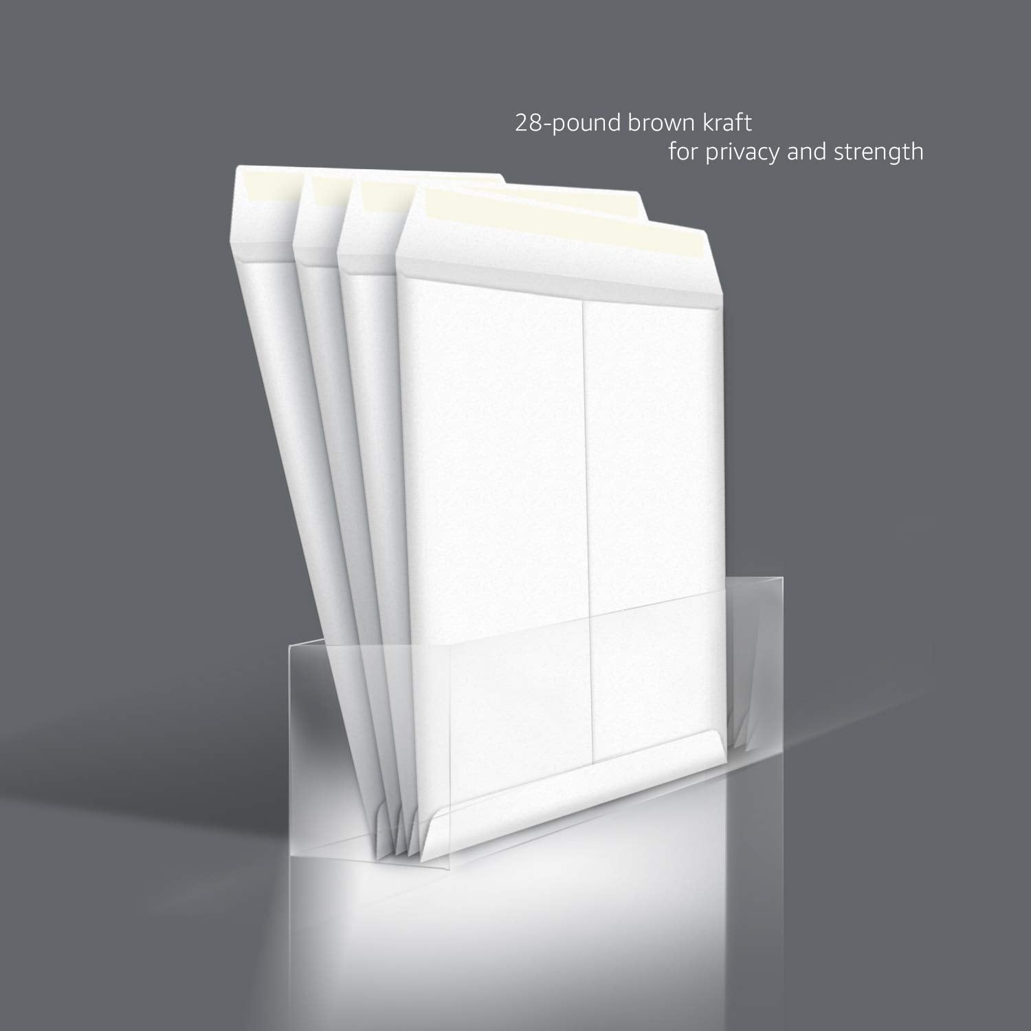 Amazon Basics Catalog Mailing Envelopes, Peel and Seal, 9x12 Inch, 100-Pack, White