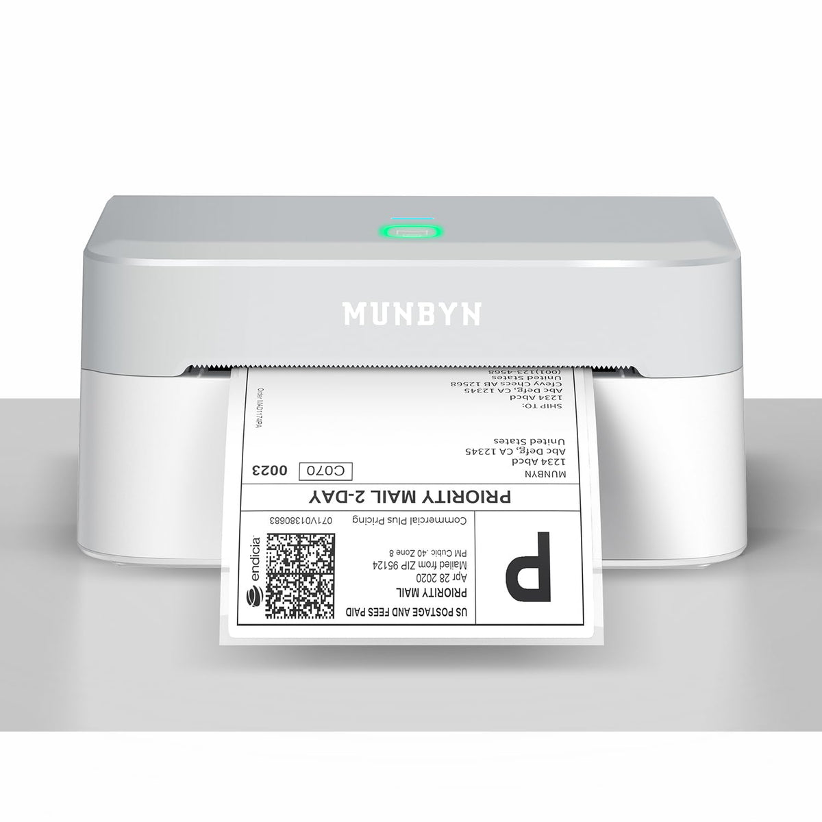 MUNBYN Bluetooth Thermal Label Printer RW403B, Wireless 4x6 Shipping Label Printer for Small Business, Compatible with Android, iPhone, Windows, Mac, Chromebook, Print Width 1.57"-4.25"