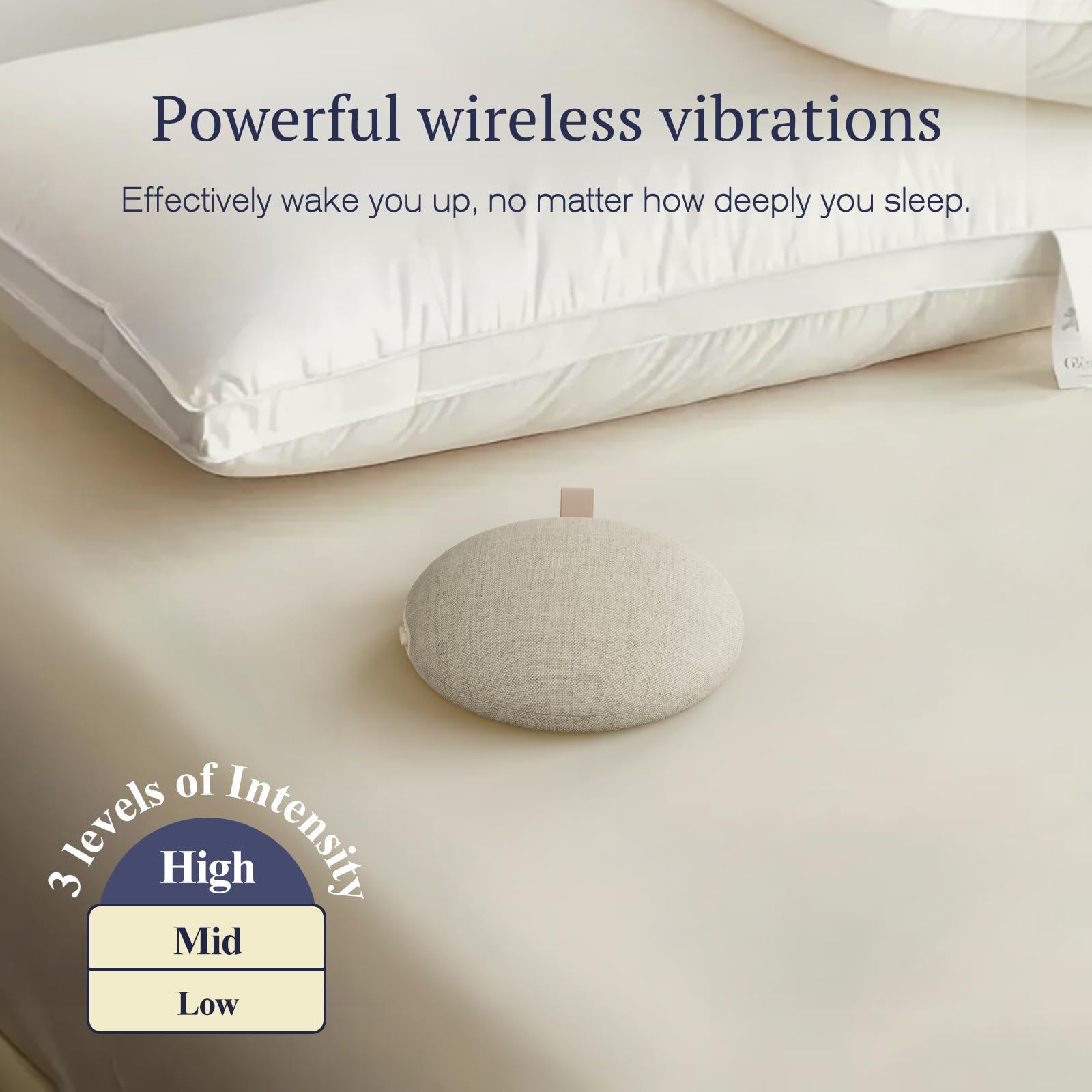 ANJANK Loud Alarm Clock with Wireless Bed Shaker, Vibrating Dual Alarm with Light Wake Up for Heavy Sleepers & Hearing Impaired, 9-Color Night Light, 5 Sounds, 0-100% Dimmer, USB Charger, Bedroom