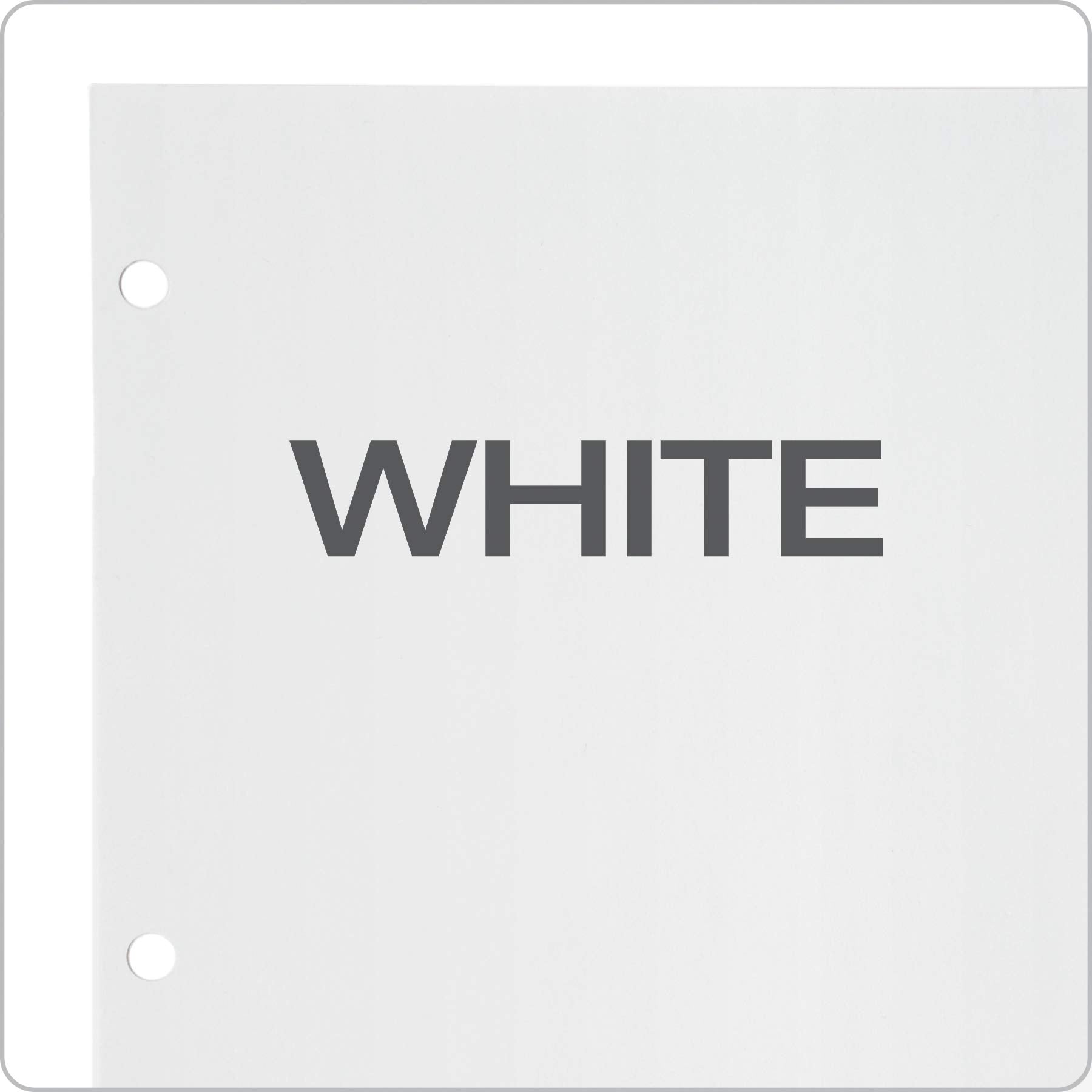 Oxford Blank Write On Binder Dividers, 1/5 Cut Tabs, 3 Hole Punch Dividers in 5 Tab Sets, 100 Dividers, 20 Sets, White (89981)