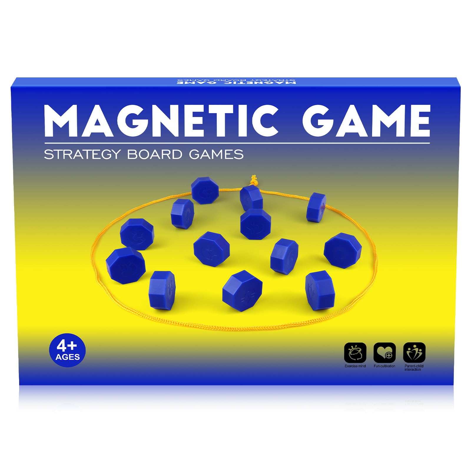 Bameca Magnet Game with String, Magnetic Chess Game for Family & Party & Travel & Camping - Puzzle Strategy Games, 2 Player Games for Kids & Adults