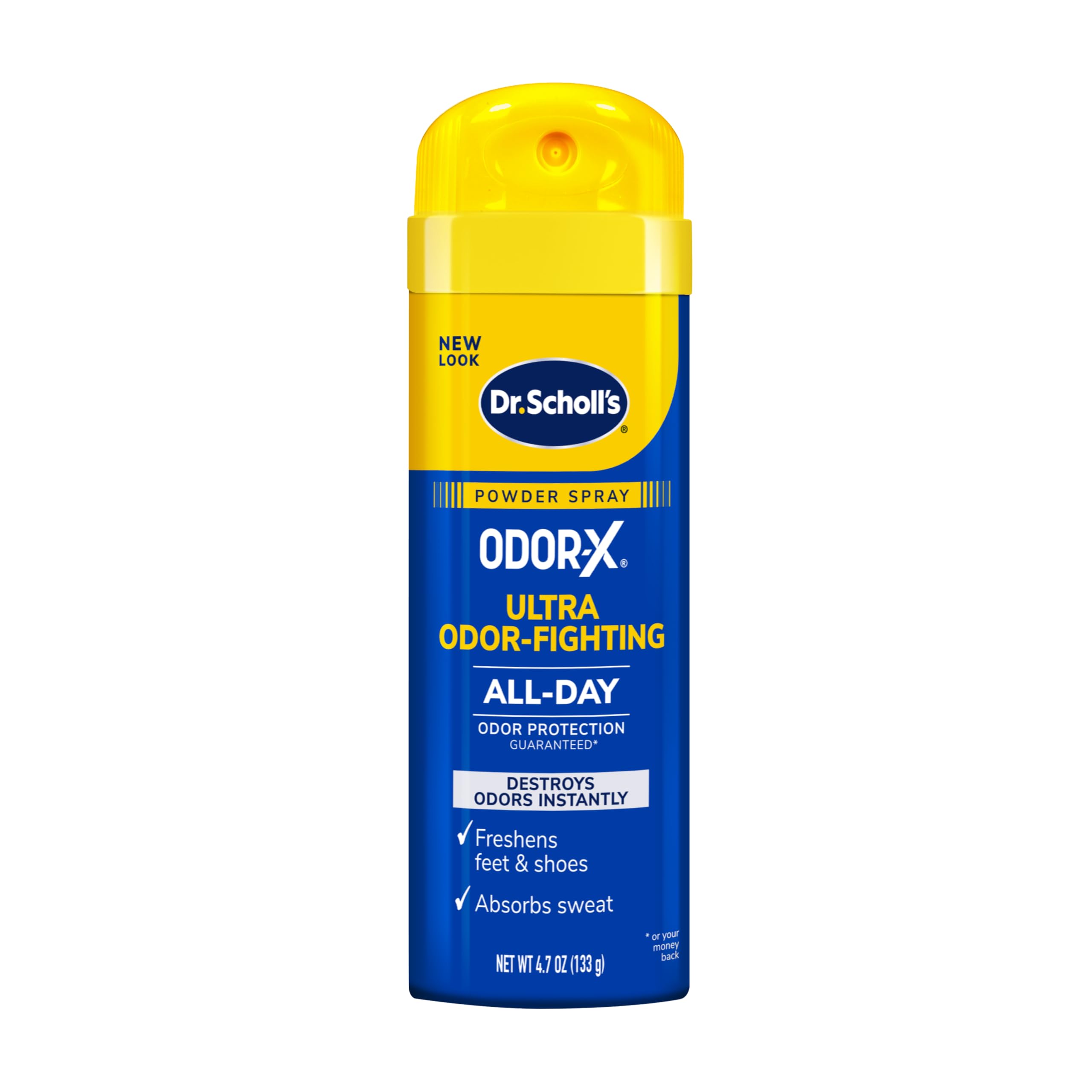 Dr. Scholl's ODOR-X ULTRA GERUCHSVERNICHTENDER PUDERSPRAY, 133 g // Vernichtet Gerüche sofort – ganztägiger Geruchsschutz – erfrischt Füße und Schuhe