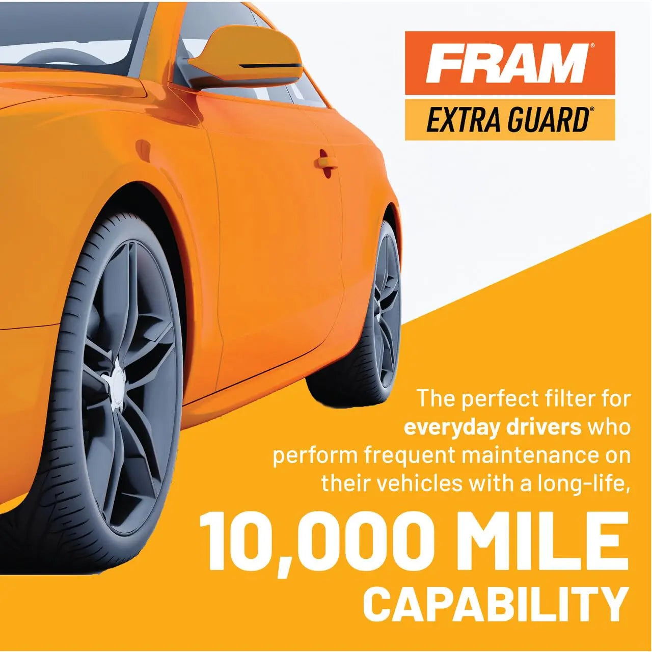 FRAM Extra Guard PH4967 10K Mile Change Automotive Replacement Interval Spin-On Engine Oil Filter for Select Vehicle Model Years, Vehicle Engine Protection Oil Filter for Everyday Drivers