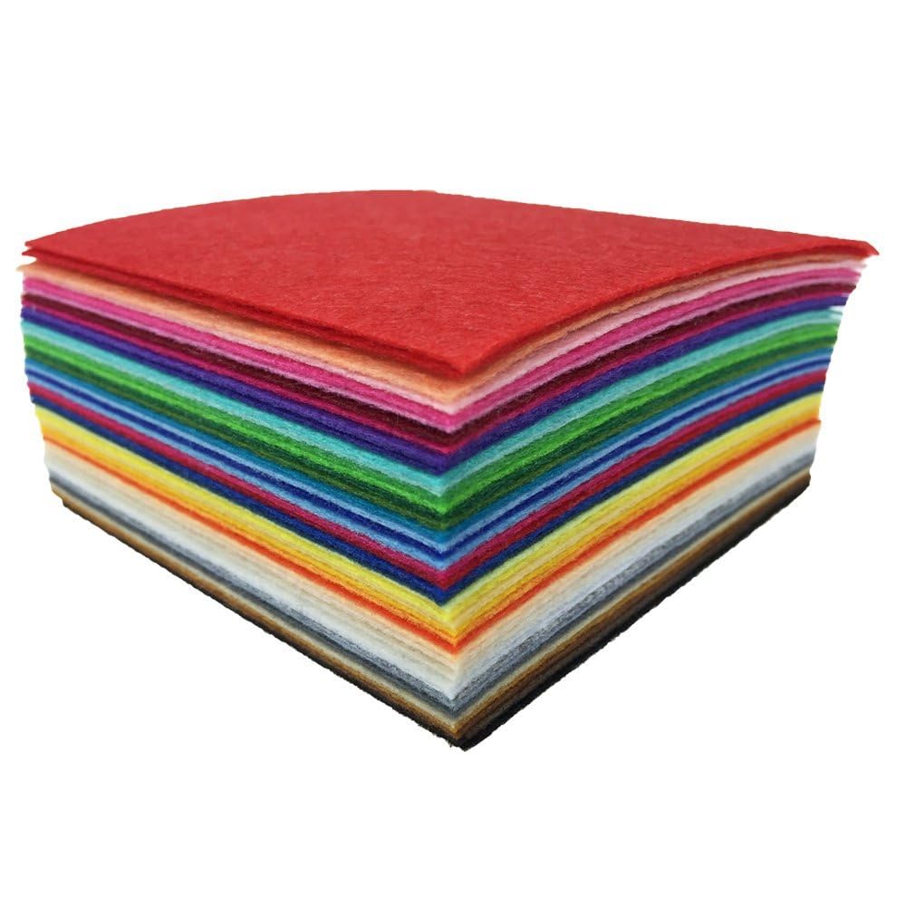 flic-flac 16x Filzplatten 20 x 30 cm (8 x 12 Zoll), verschiedene Farben, zum Basteln, 1 mm dick