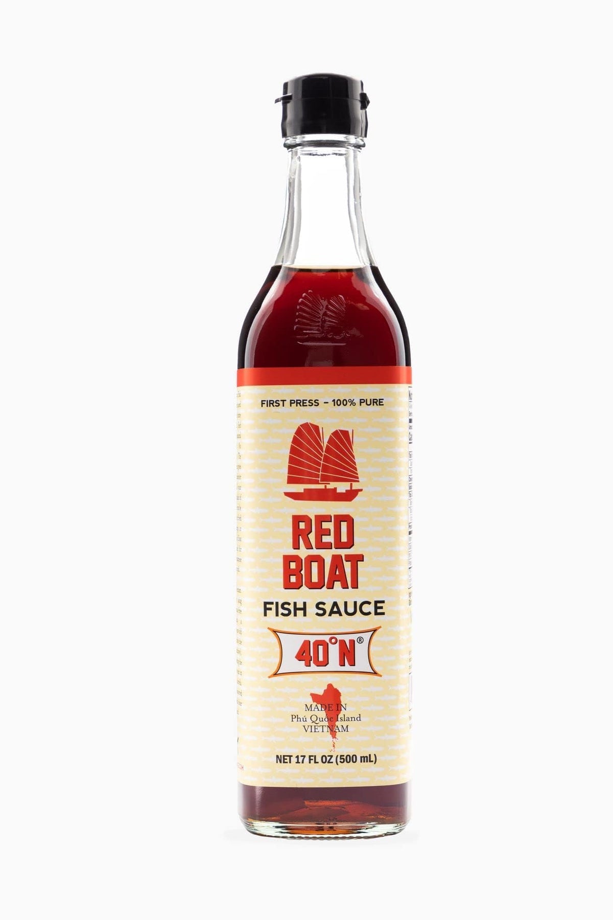Red Boat Fischsauce | Premium 40 Grad N Fischsauce, hergestellt mit nur 2 Zutaten in Vietnam | Keto, Paleo & Whole 30 | Gluten- und zuckerfrei | 500 ml