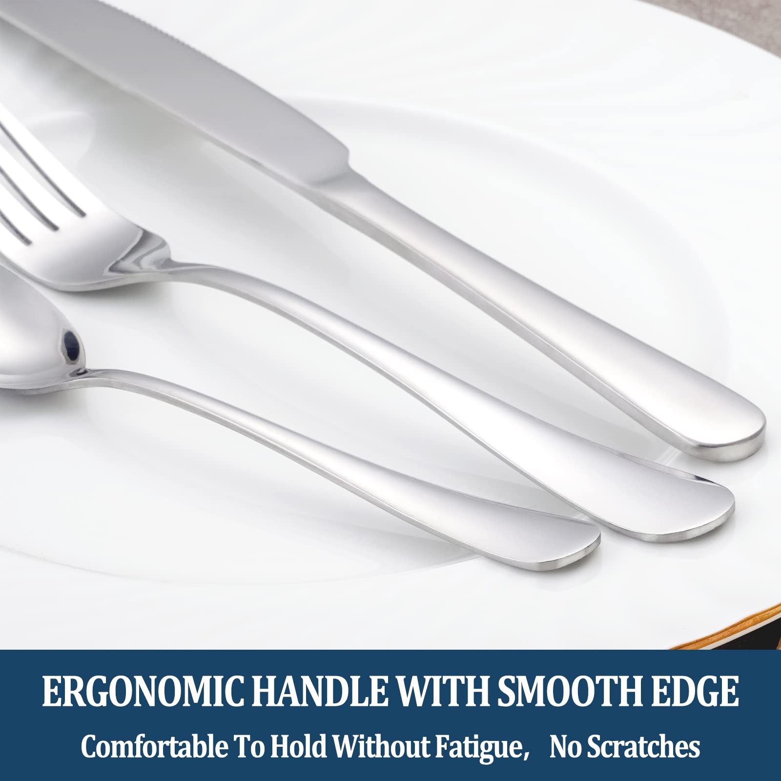 Dinner Forks,Set of 16 Top Food Grade Stainless Steel Silverware Forks,Table Forks,Flatware Forks,8 Inches,Mirror Finish & Dishwasher Safe,Use for Home,Kitchen or Restaurant
