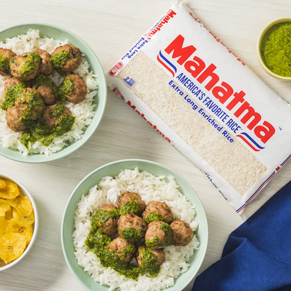 Mahatma Extra-Long-Grain Rice 5-Pound Rice Bag, Gluten-Free and Non-GMO White Bulk bag, 1 Bag of
