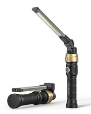 HOTLIGH Rechargeable Work Light - 5000mAh Magnetic Flashlight with 360° Rotate Foldable Design, 1200 Lumens Led Work Light, 3 Lighting Modes Mechanic Light for Car Repairing/Emergency