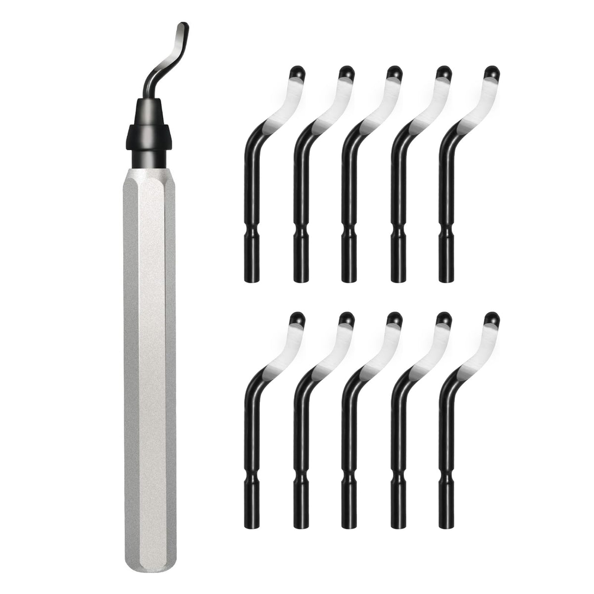 voltrish 11-Blade Deburring Tool for 3D Printing, Premium High-Speed Steel Blades for Smooth Edge Finishing - Ideal for HVAC, Metal & Resin & Professional Conduit Reaming, 3D Printer Accessories