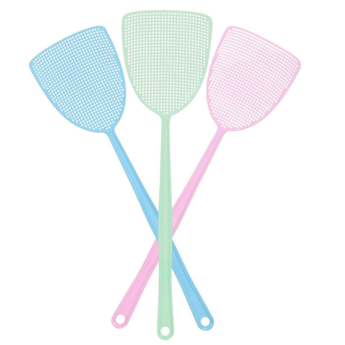 Fliegenklatsche, robustes, flexibles manuelles Klatsch-Set zur Schädlingsbekämpfung, verschiedene Farben (3er-Pack)