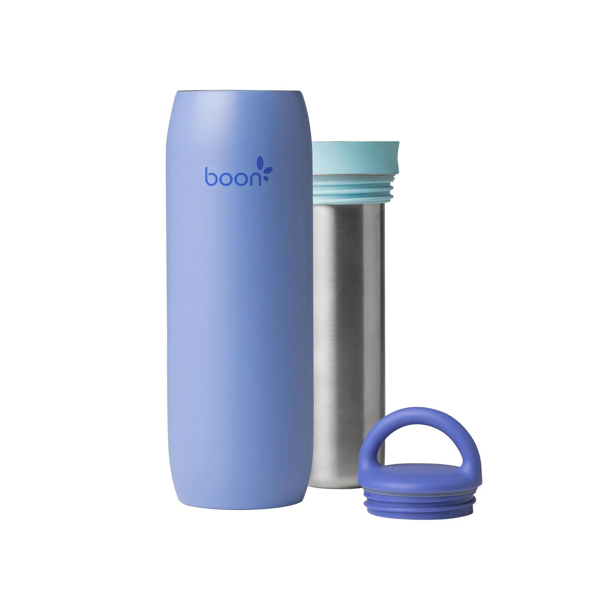 Boon Frosh Portable Breast Milk Chiller - Stainless Steel Breast Milk Cooler - Stainless Steel Portable Milk Storage Container - Blue - Keeps Breast Milk Cold for up to 17 Hours*