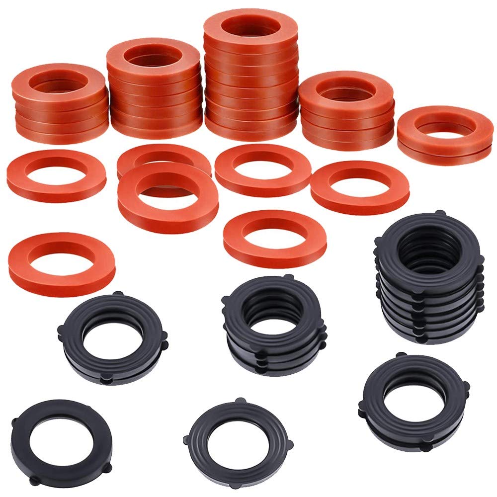 Gartenschlauchdichtung Hochleistungs-Gummidichtung passend für alle Standard-3/4-Zoll-Gartenschläuche und Wasserhähne, 32 Stück