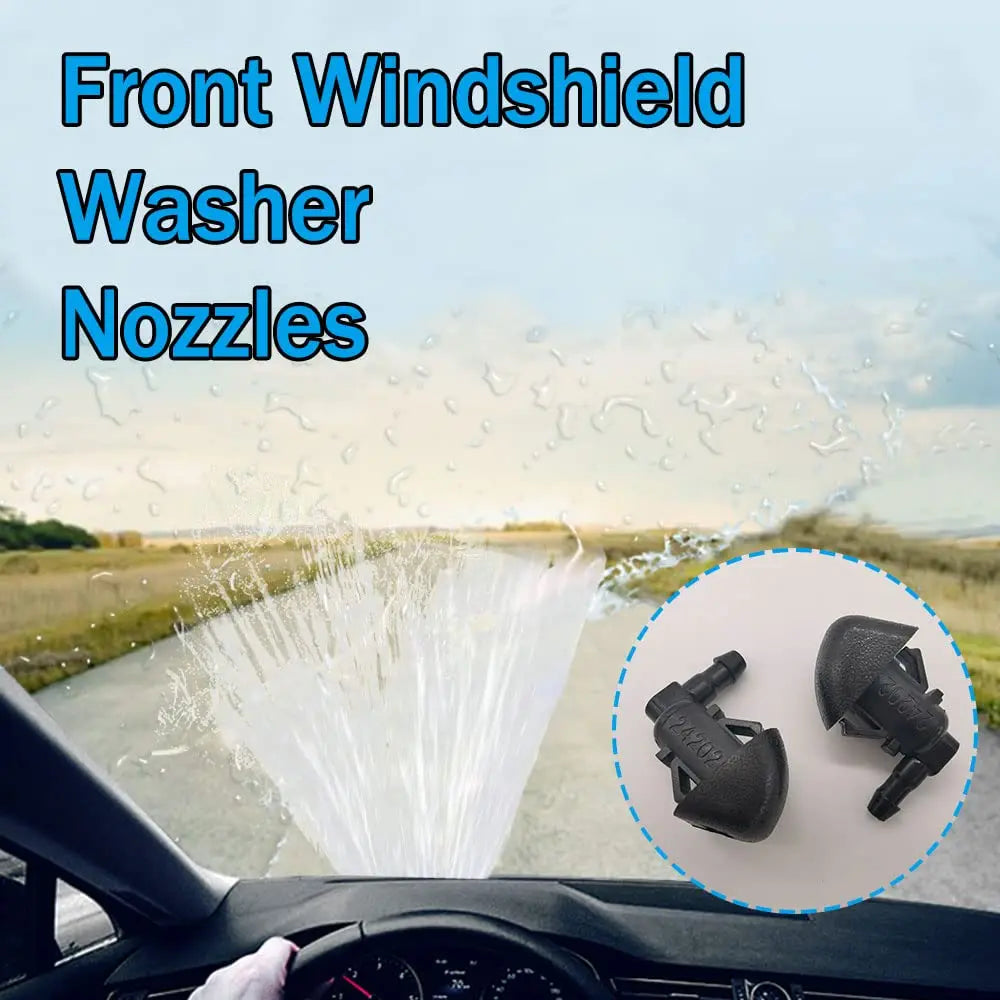 Windshield Washer Nozzles Kit, Front Windshield Spray Nozzles Wiper Spray Washer Jet and Fluid Hose with Connectors for Honda Pilot 2009-2012 2014 2015, Replaces OEM # 76810-SZA-A01ZA