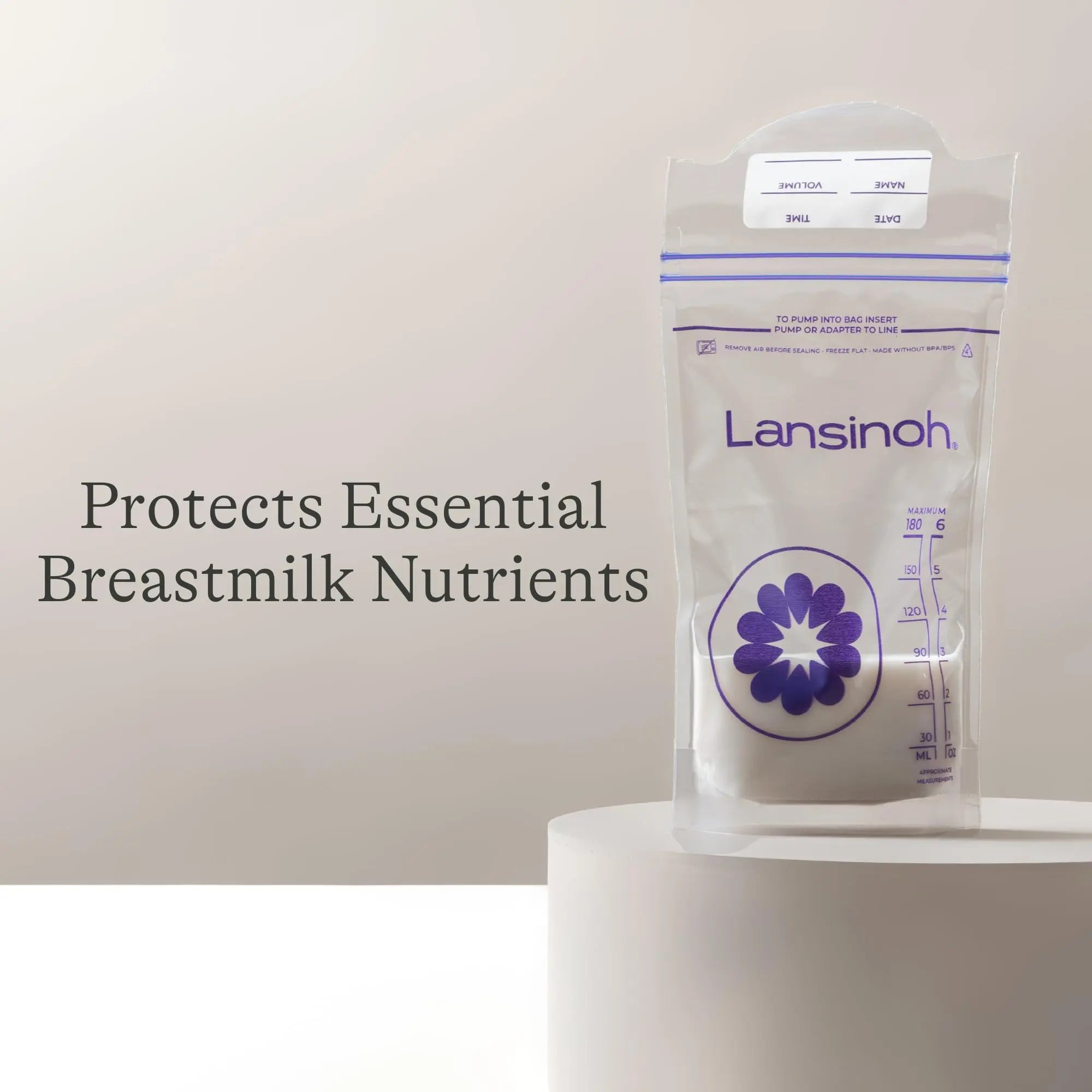 Lansinoh Breastmilk Storage Bags, 100 Count, Baby Essentials, Fast Freeze & Thaw Breast Milk Bags for Baby Bottle Feeding, Superior Strength & Stretch, 6 Ounce