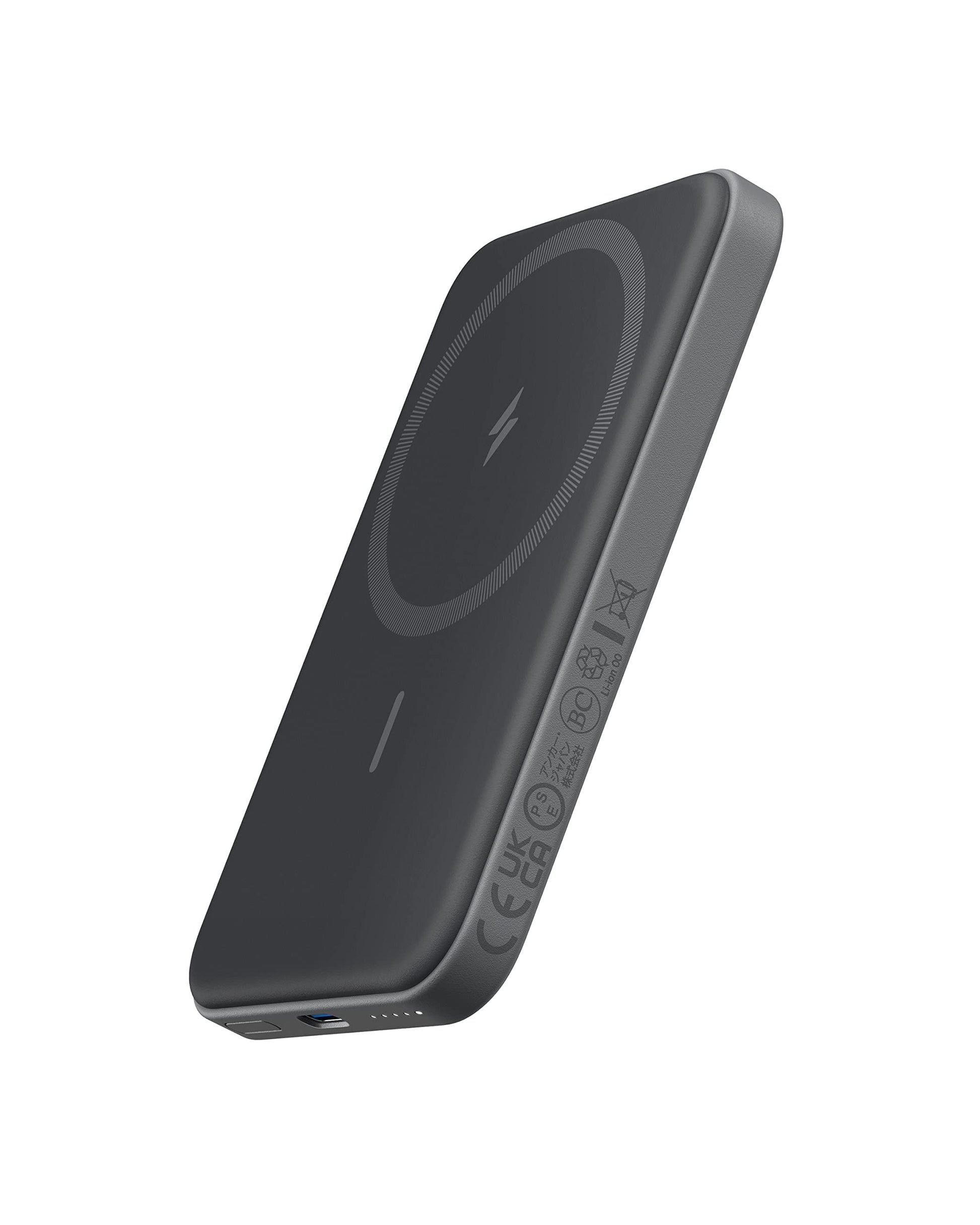 Anker 621 Magnetic Portable Charger (MagGo), 5,000mAh Wireless Power Bank with USB-C Cable, Magsafe-Compatible Battery Pack for iPhone 16/15/14/13/12 Series