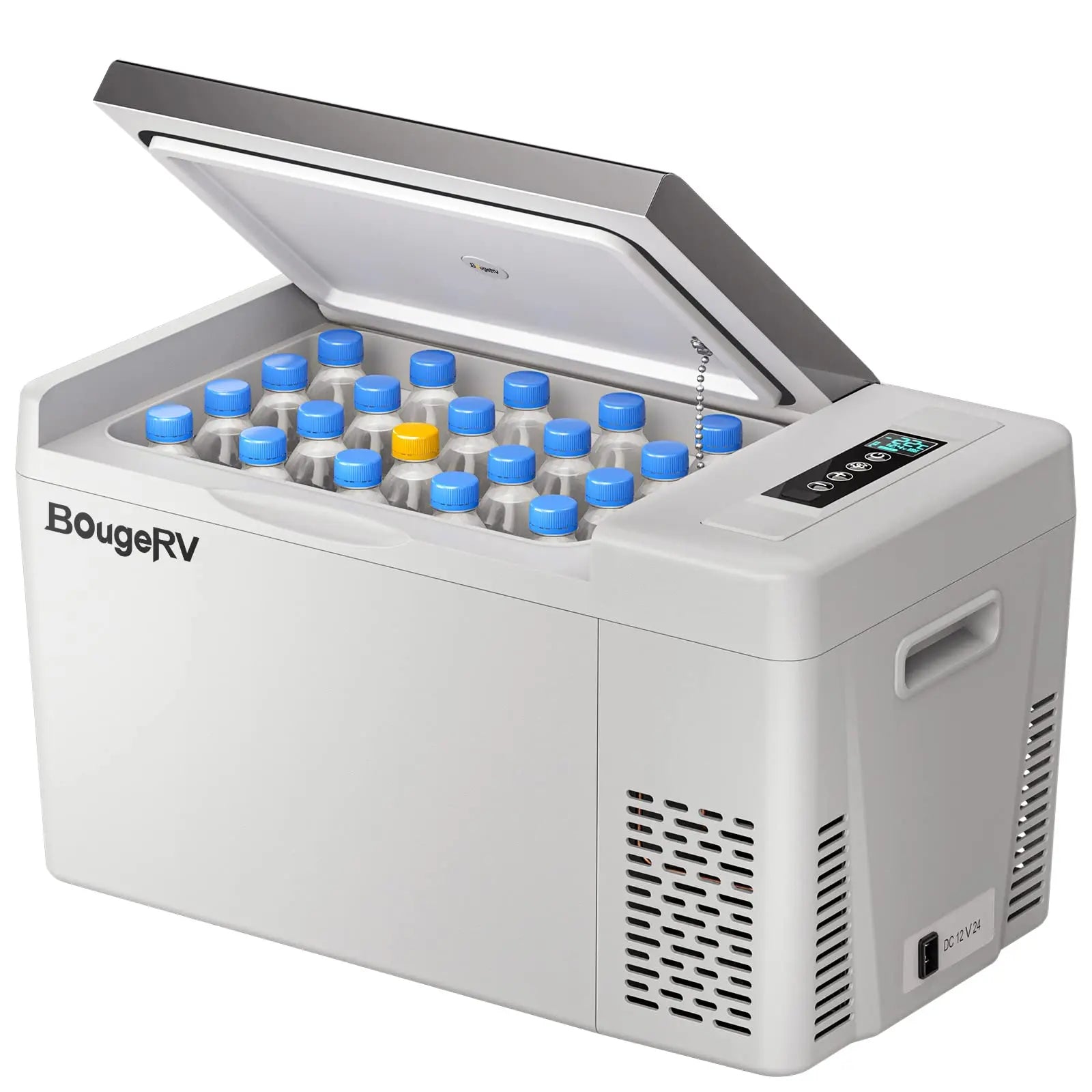 BougeRV 12 Volt Refrigerator 12V Car Fridge 23 Quart Portable Freezer Compressor Cooler 12/24V DC 110~240 Volt AC for Truck Van RV Camper SUV Travel Camping Road Trips Tailgating -8℉~50℉