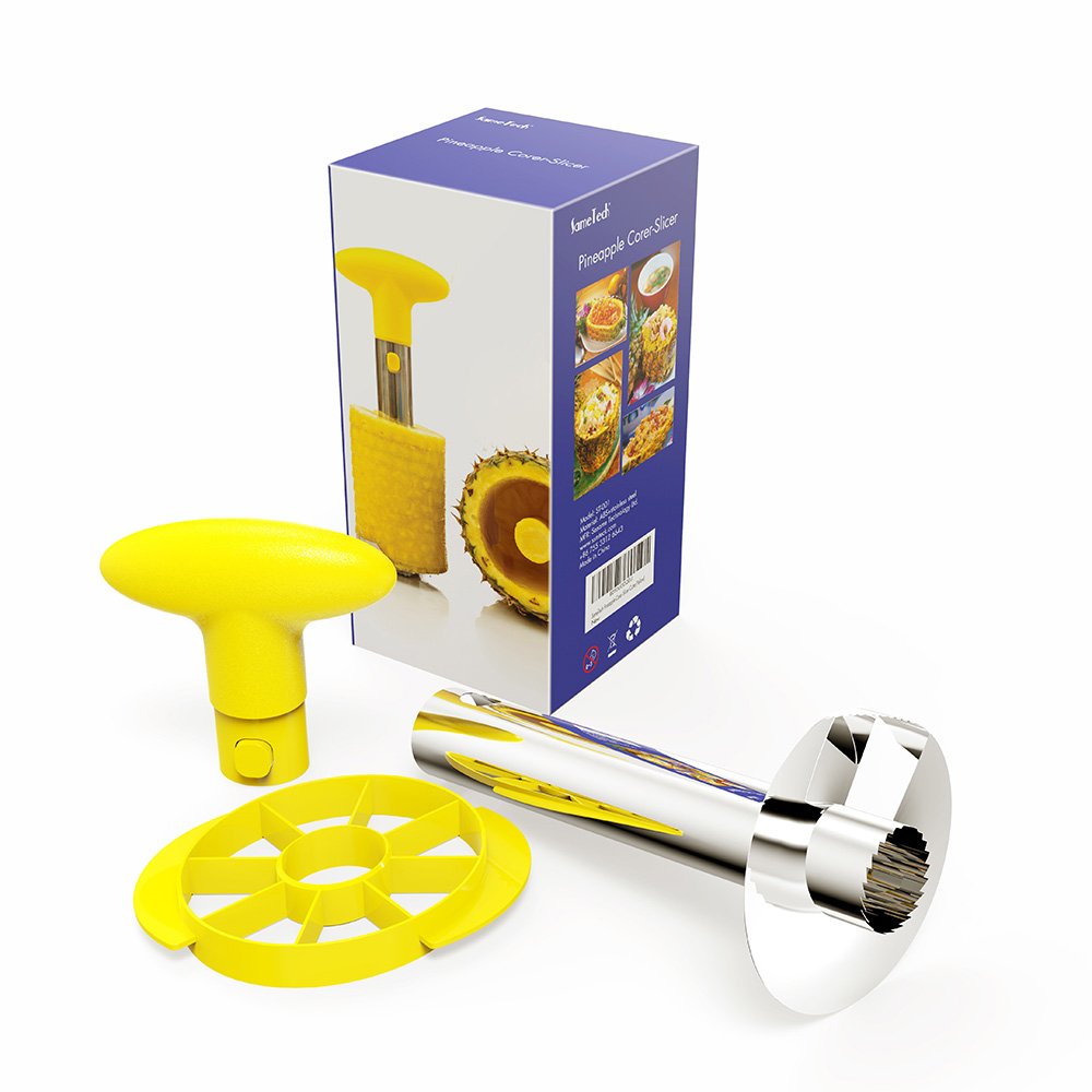 SameTech Easy Kitchen Tool Stainless Steel Fruit Pineapple Peeler Corer Slicer Cutter