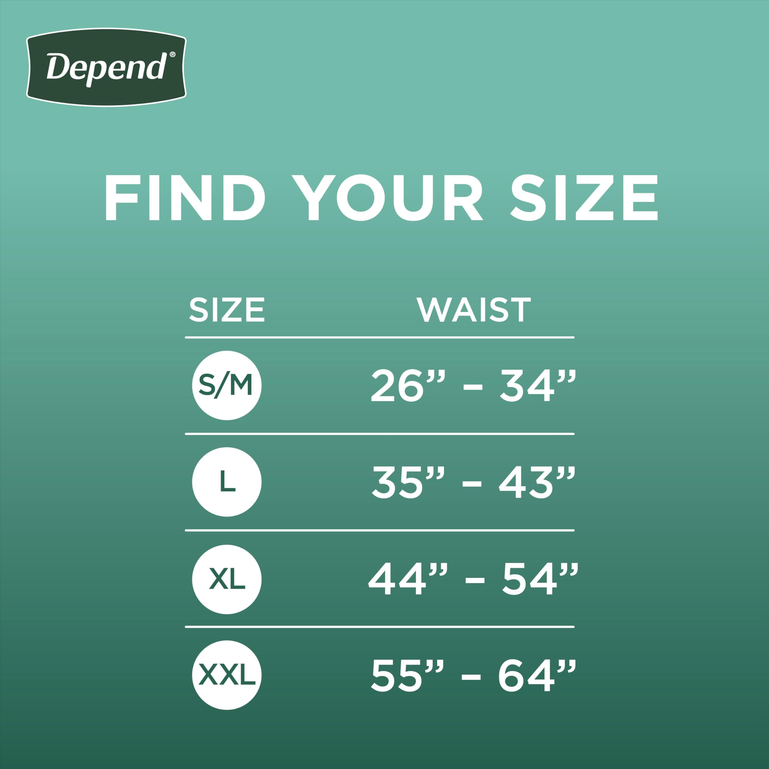 Depend Fresh Protection Adult Incontinence Underwear for Men, Disposable, Maximum, Large, Grey, 28 Count, Packaging May Vary