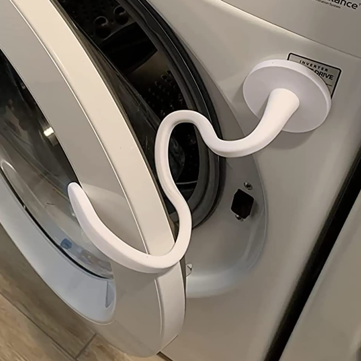 Frontlader-Waschmaschinentürstütze und -stopper – Magnetischer Waschmaschinentürhalter mit 2,6-Zoll-Magnetfuß, abnehmbarer Waschmaschinentürstopper hält die Waschmaschinentür offen, um Gerüche zu vermeiden (Weiß)