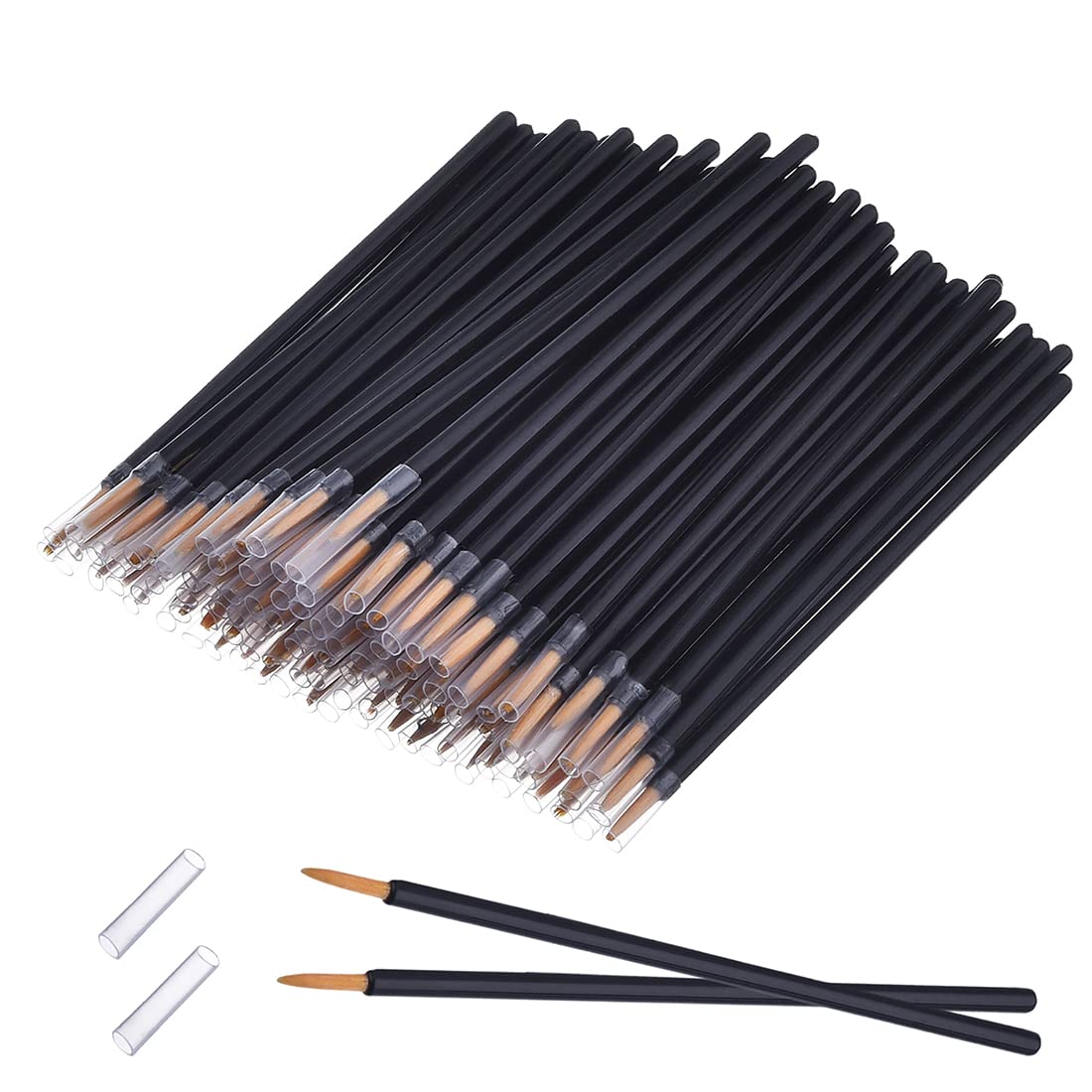 eBoot 100er-Pack Einweg-Eyelinerpinsel Wimpernserum-Pinsel Lidschatten-Applikator Wimpernbürstchen Make-up-Tool