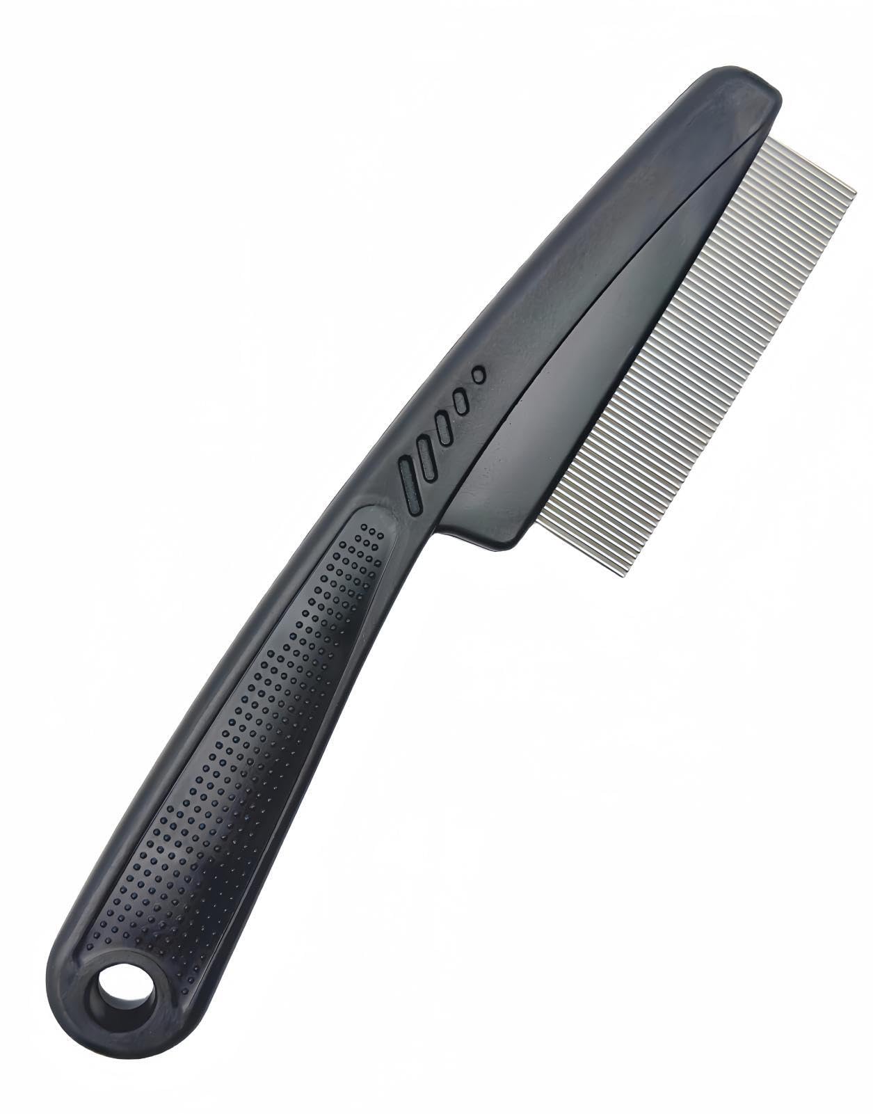 Yumflan Dandruff Comb, Stainless Steel Fine Tooth Dandruff Remover, Professional Scalp Comb Hair Comb for Kids and Adults (Black)