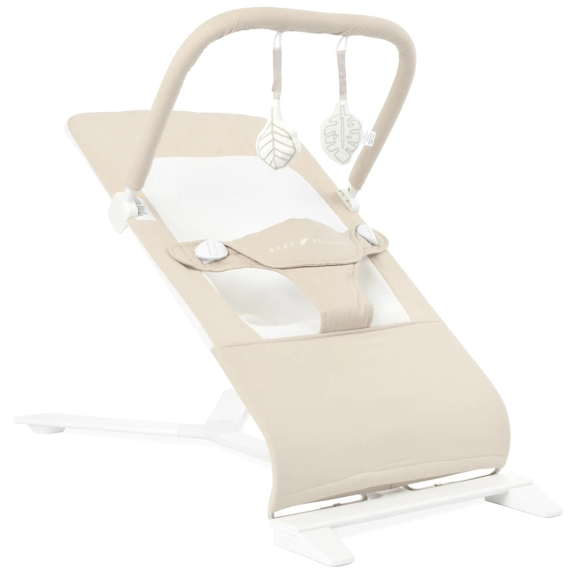 Baby Delight Alpine Deluxe Portable Bouncer, Infant, 0-6 Months, 100% GOTS Certified Cotton Fabrics, Organic Oat