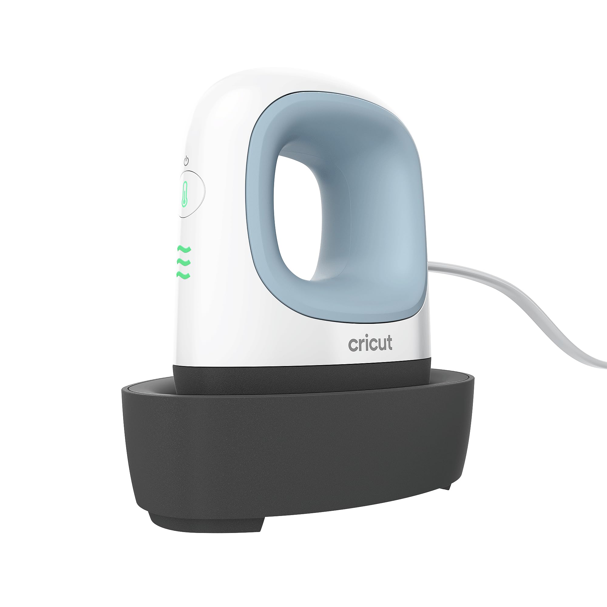 Cricut EasyPress Mini für Heißpressen von kleinen Objekten wie Schuhen, Stofftieren, Hüten und mehr, mit 3 Heizstufen und Präzisionsspitze, keramikbeschichteter Heizplatte, kompakt und leicht, Zen Blue