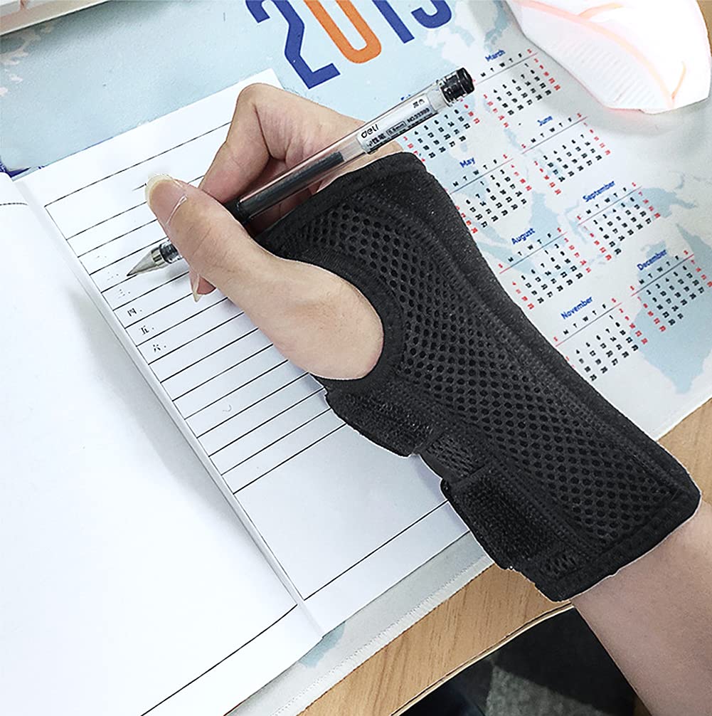 NuCamper Wrist Brace Carpal Tunnel Right Left Hand for Men Women, Night Wrist Sleep Supports Splints Arm Stabilizer with Compression Sleeve Adjustable Straps,for Tendonitis Arthritis Pain Relief (Right Hand-Pink, Small/Medium (Pack of 1))