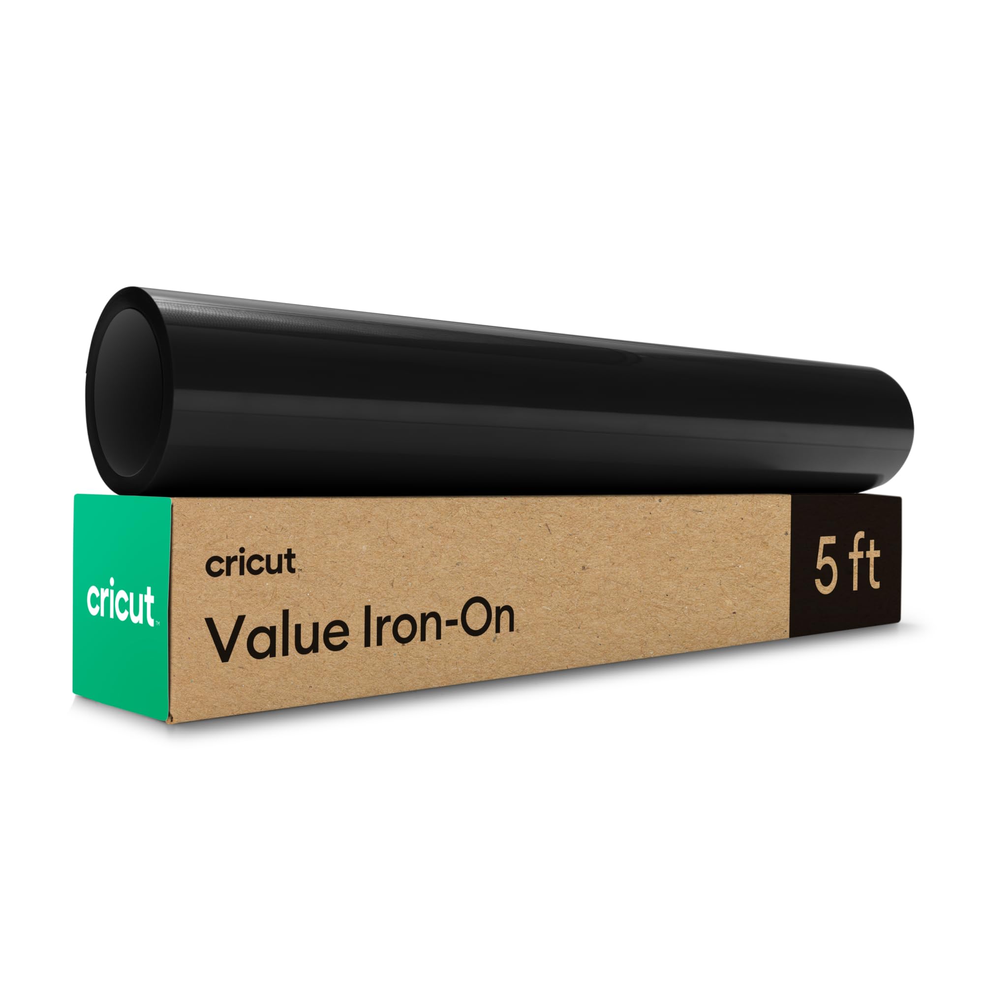 Cricut Value Iron-On, Black (12 in x 5 ft)- HTV Heat Transfer Vinyl