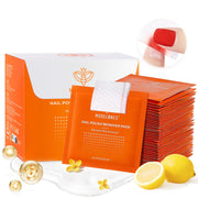 Modelones Nail Polish Remover Pads, Acetone Nail Polish Remover Wipes 50 PCS Professional Individually Wrapped Wet Wipes Easily & Quickly Lemon Smell Glycerin Moisturizing Big Size Portable