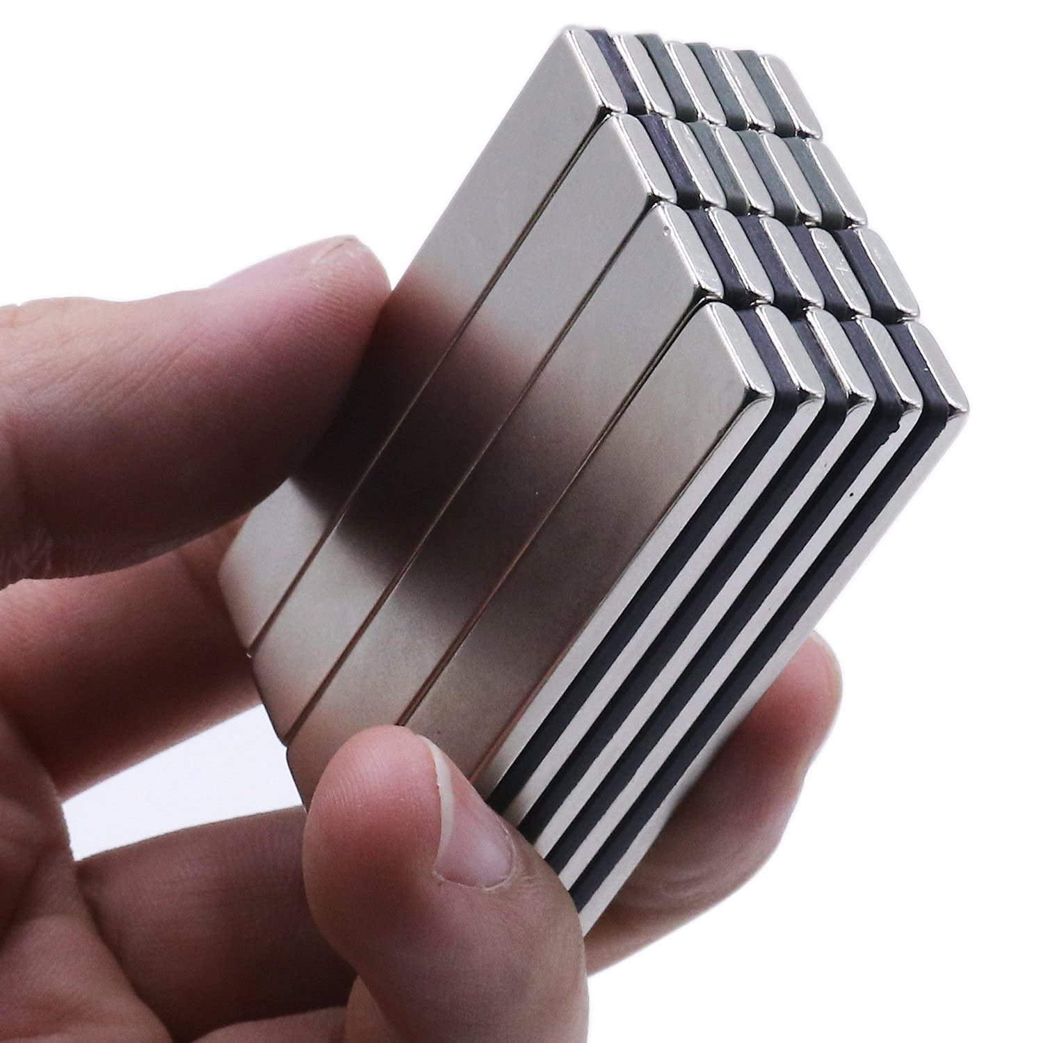 LOVIMAG Powerful Neodymium Bar Magnets, Rare Earth Metal Neodymium Magnet - 60 x 10 x 3 mm, Pack of 24