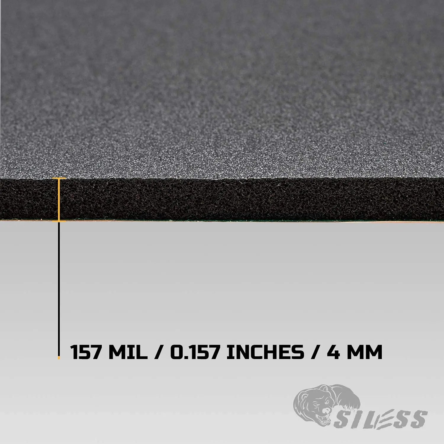 Siless Liner 157 (4 mm) mil 36 sqft Car Sound Deadening Closed Cell Foam & Heat Insulation mat - PE Foam Sound Deadener Material & Heat Barrier