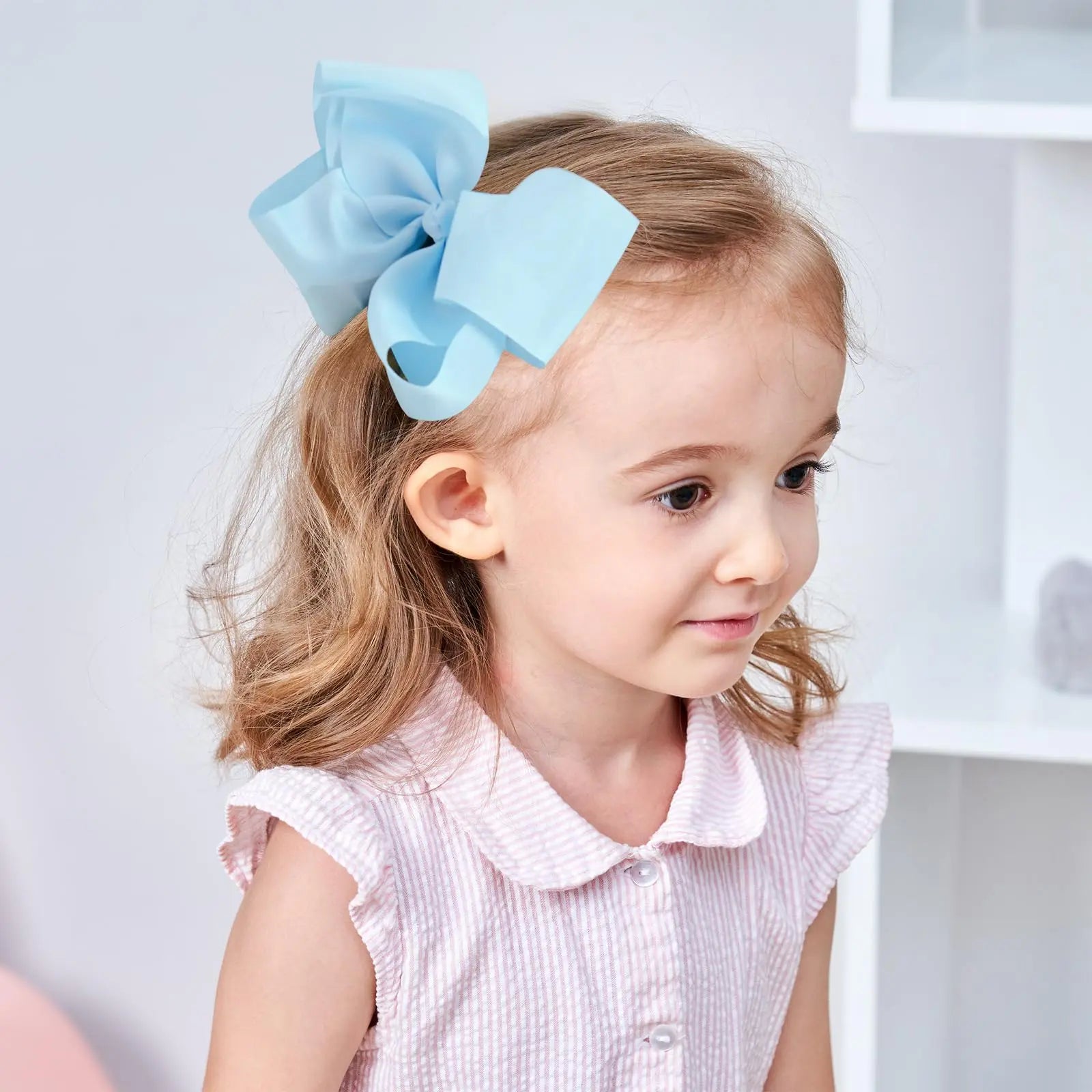 20PCS Big 6 Inch Hair Bows for Girls Grosgrain Ribbon Toddler Hair Accessories with Alligator Clips for Toddlers Baby Girls Kids Teens